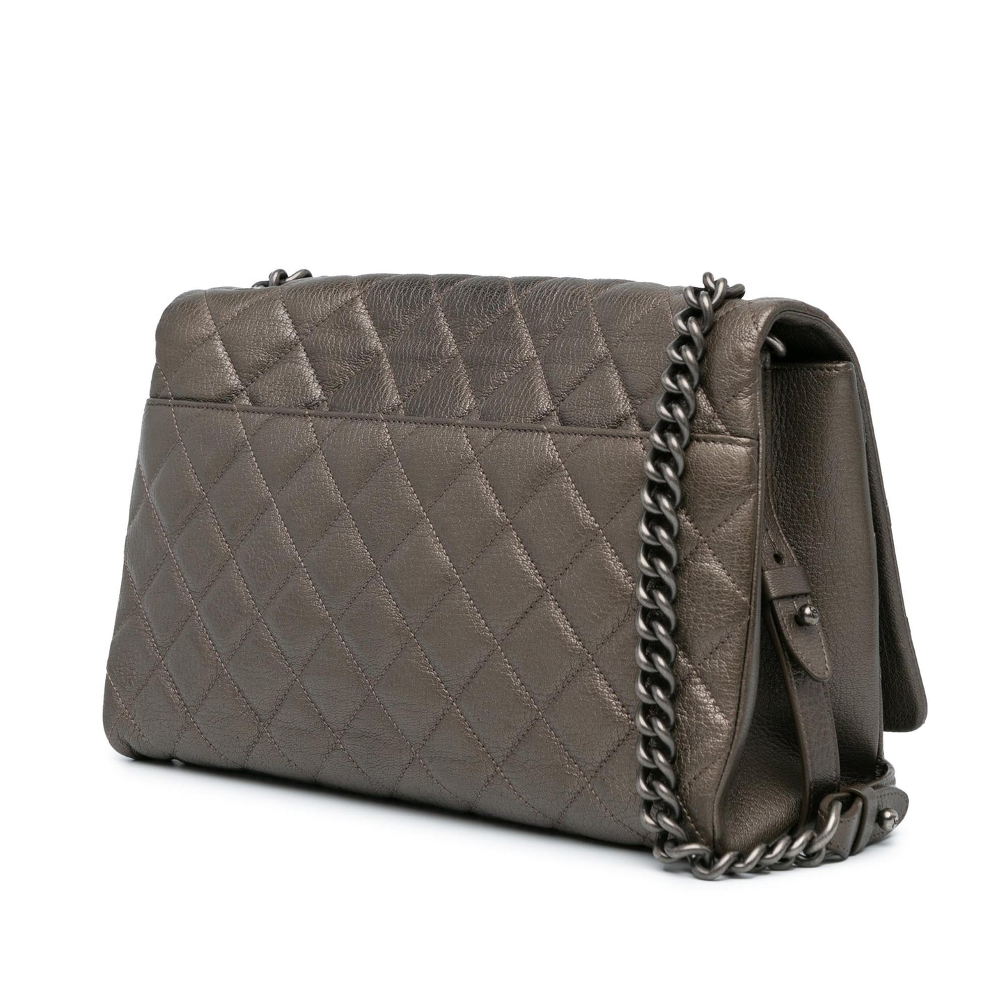 Chanel Large Quilted Goatskin City Rock Flap (SHG-fwEZu2) Shoulder Bag