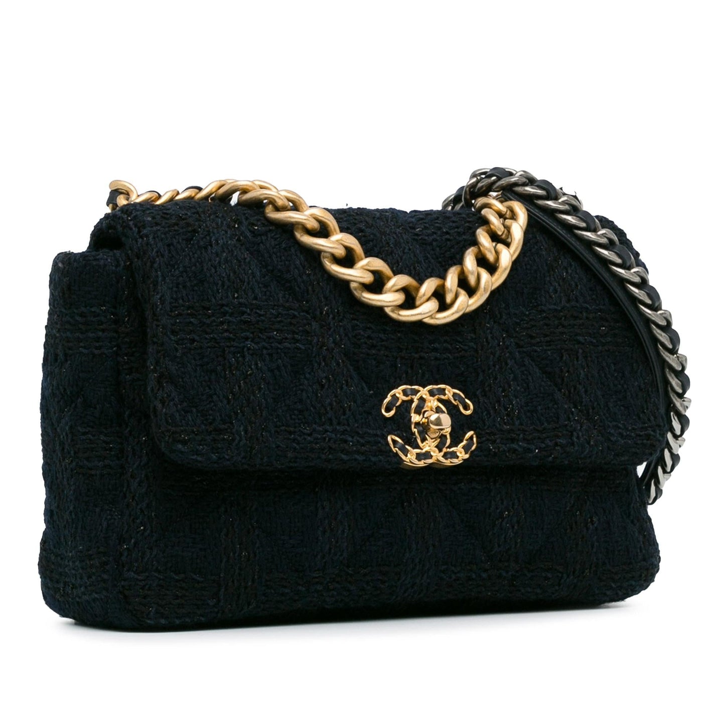 Chanel Large Tweed 19 Flap (SHG-r20HmT) Shoulder Bag