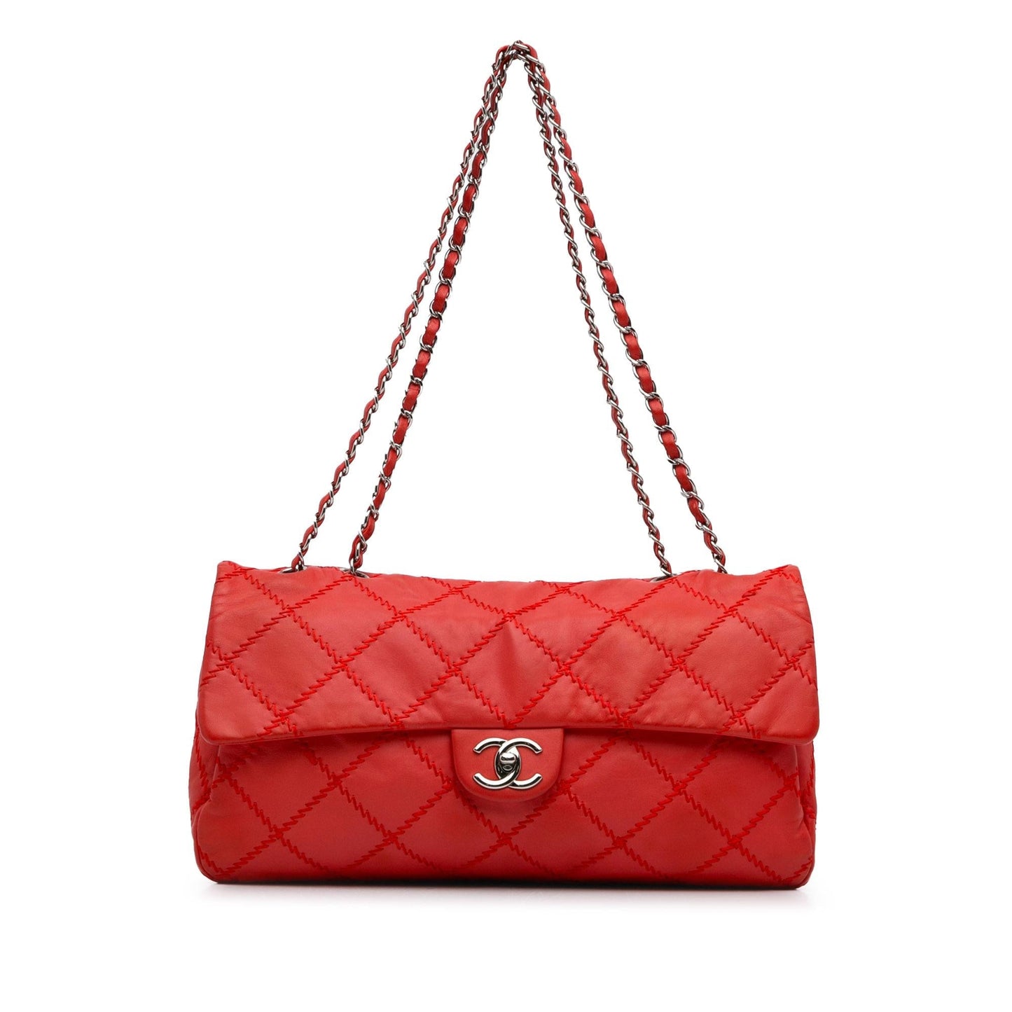 Chanel Large Ultimate Stitch Lambskin Flap (SHG-EPPUHv) Shoulder Bag