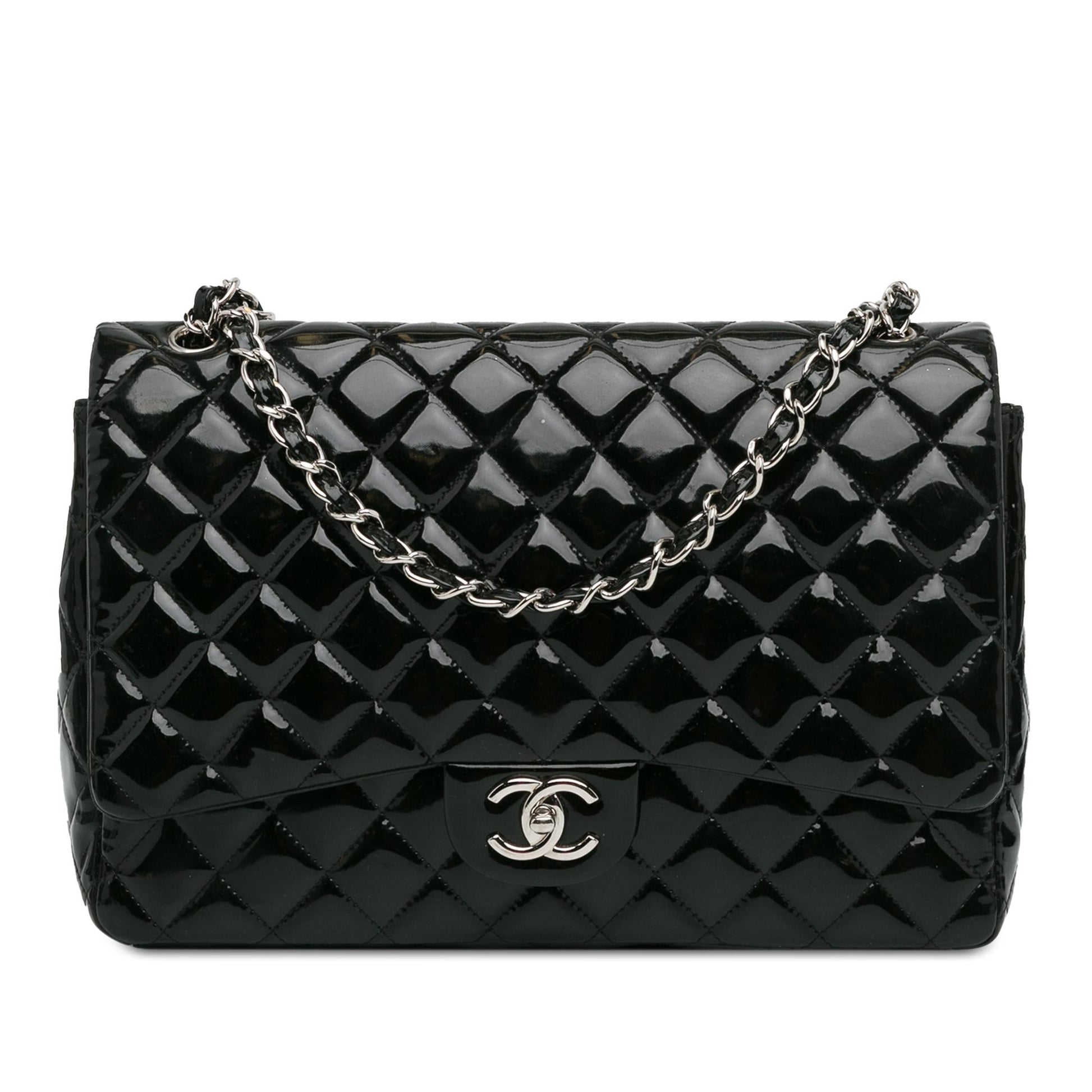 Chanel Maxi Classic Patent Double Flap (SHG-ZO43LK) Shoulder Bag