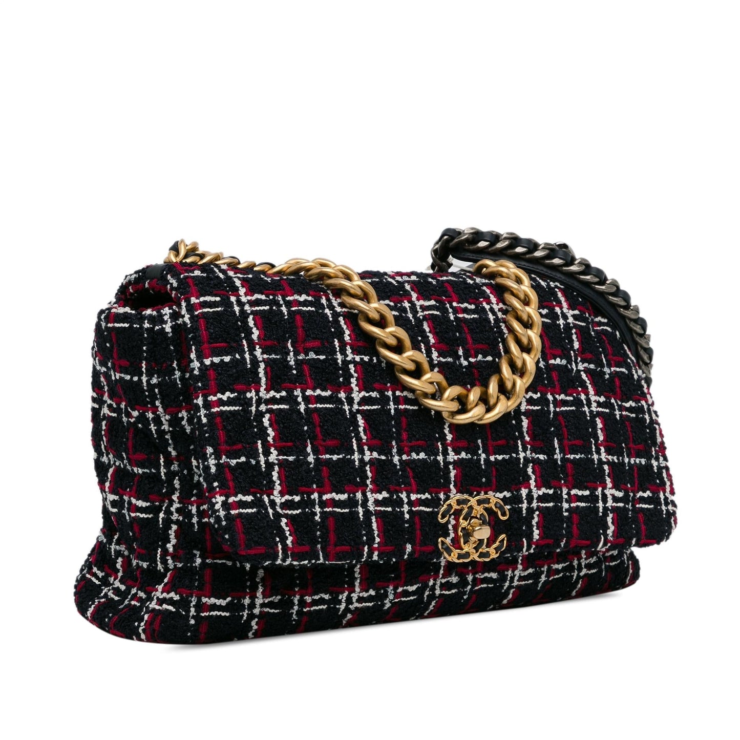 Chanel Maxi Tweed 19 Flap (SHG-KTxJdG) Shoulder Bag