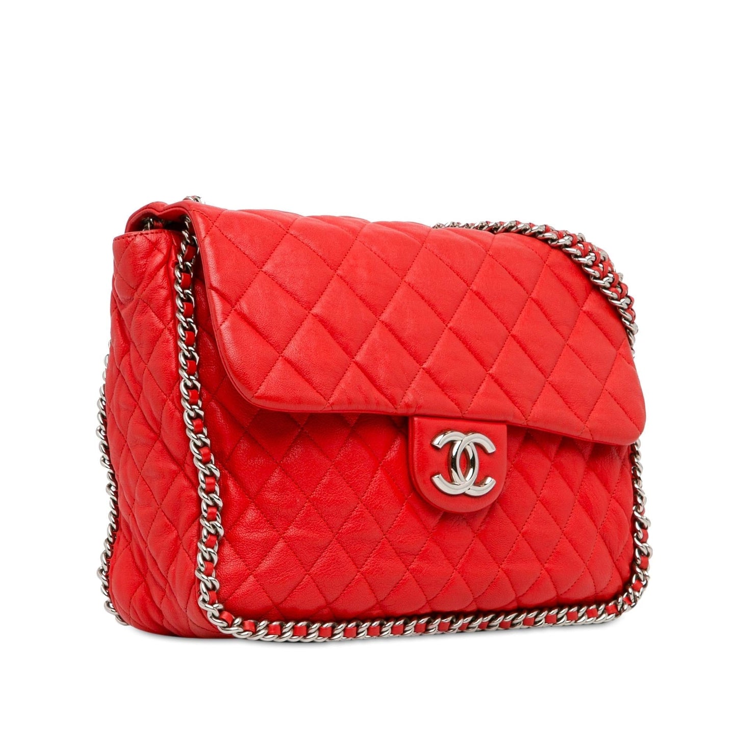 Chanel Maxi Washed Lambskin Chain Around Flap (SHG-CaYHus) Shoulder Bag