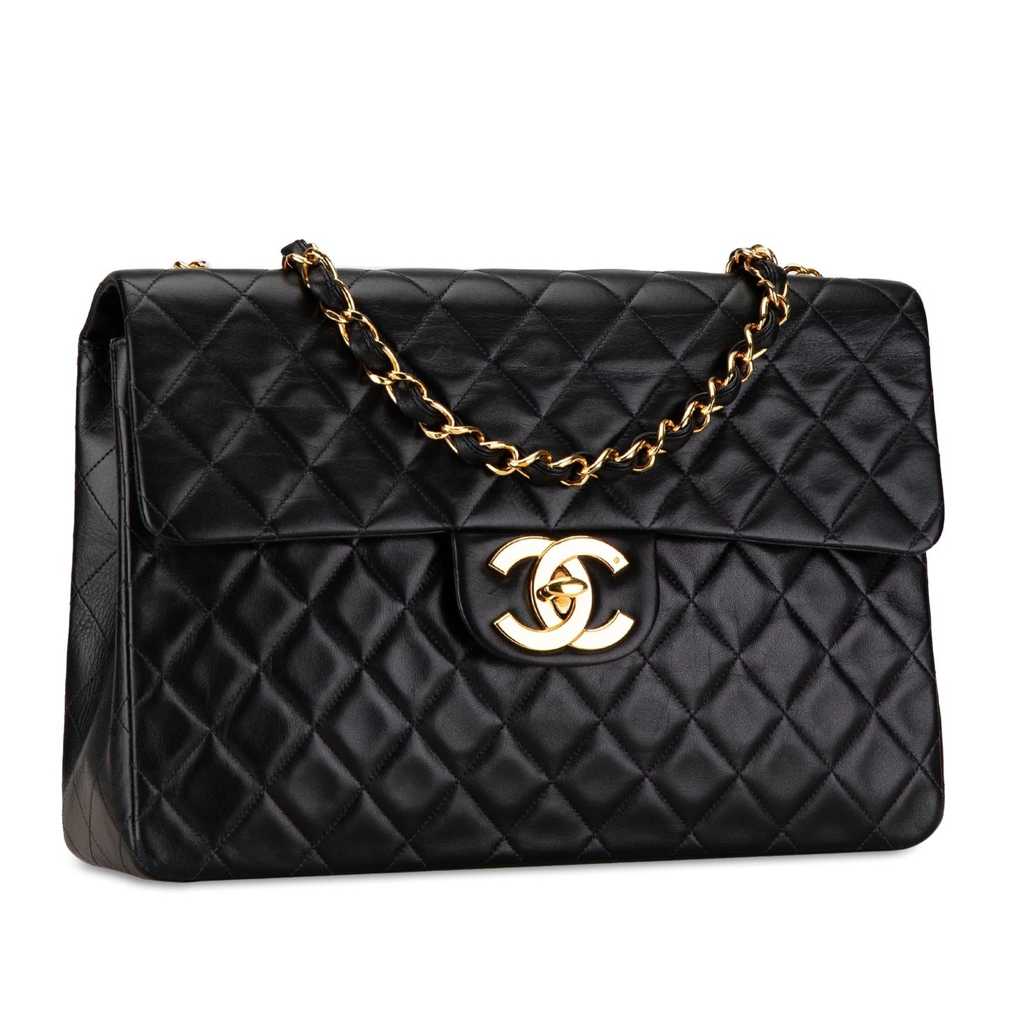 Chanel Maxi XL Classic Lambskin Single Flap (SHG-vNBmIg) Shoulder Bag