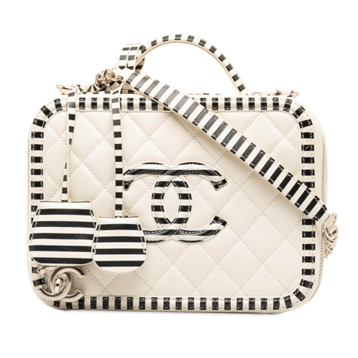 Chanel Medium Caviar CC Filigree Vanity Case (SHG-HPGDYu) Handbag