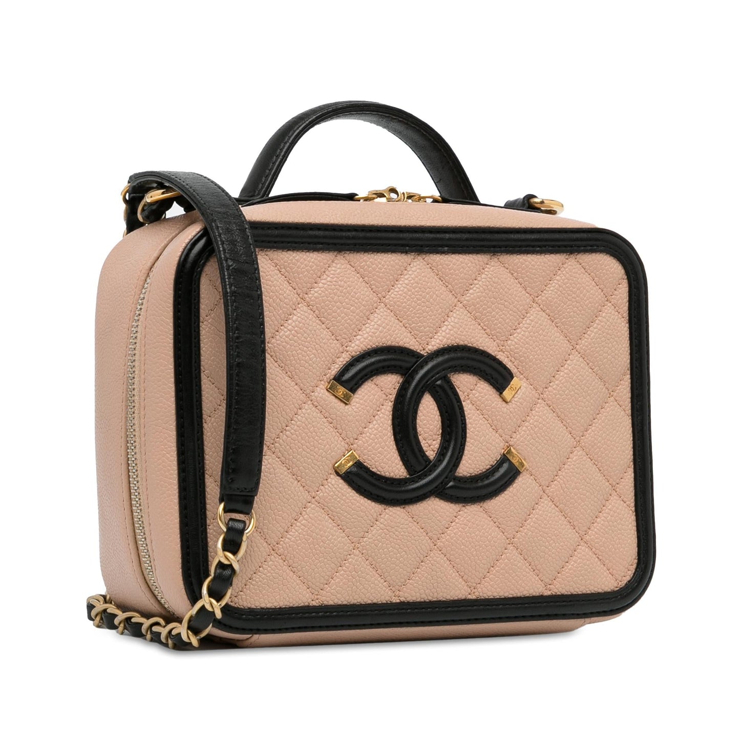 Chanel Medium Caviar CC Filigree Vanity Case (SHG-BTqCcq) Handbag