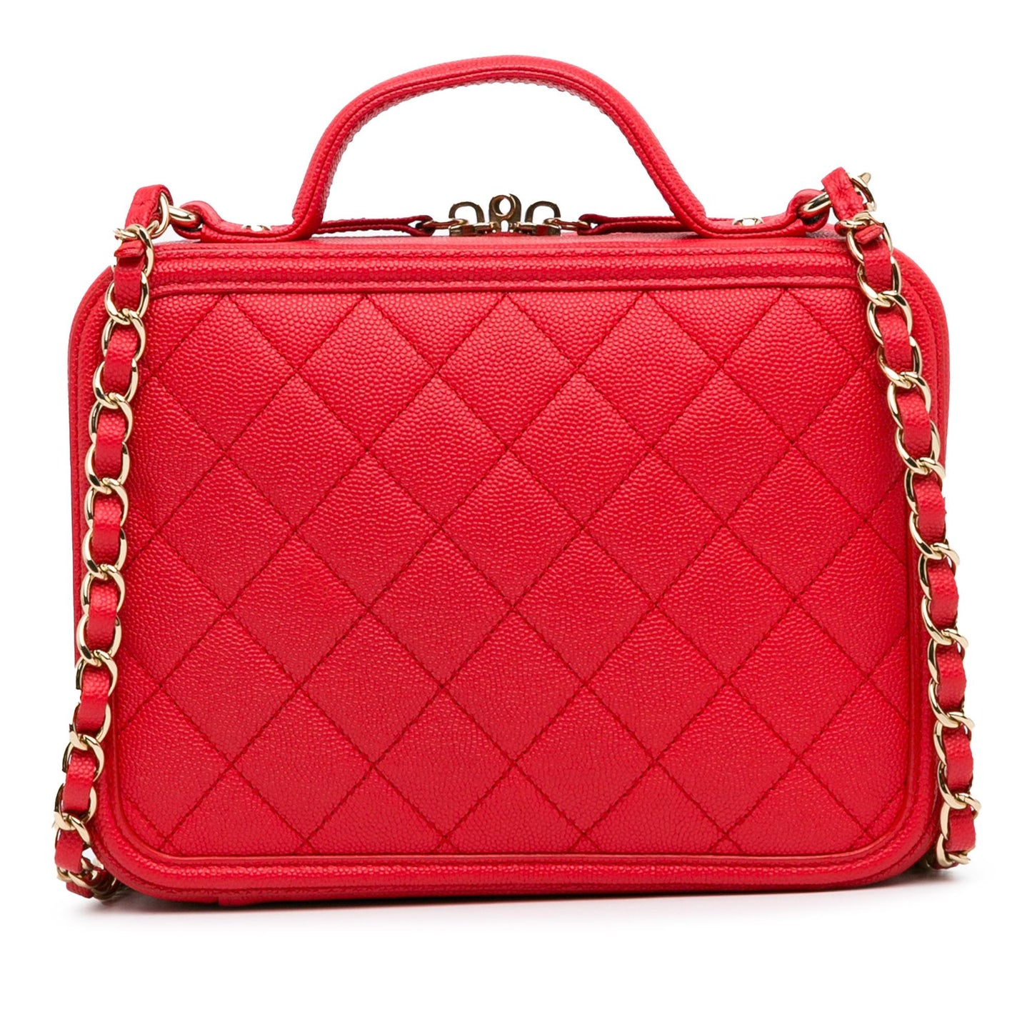Chanel Medium Caviar CC Filigree Vanity Case (SHG-pbf0T7) Handbag