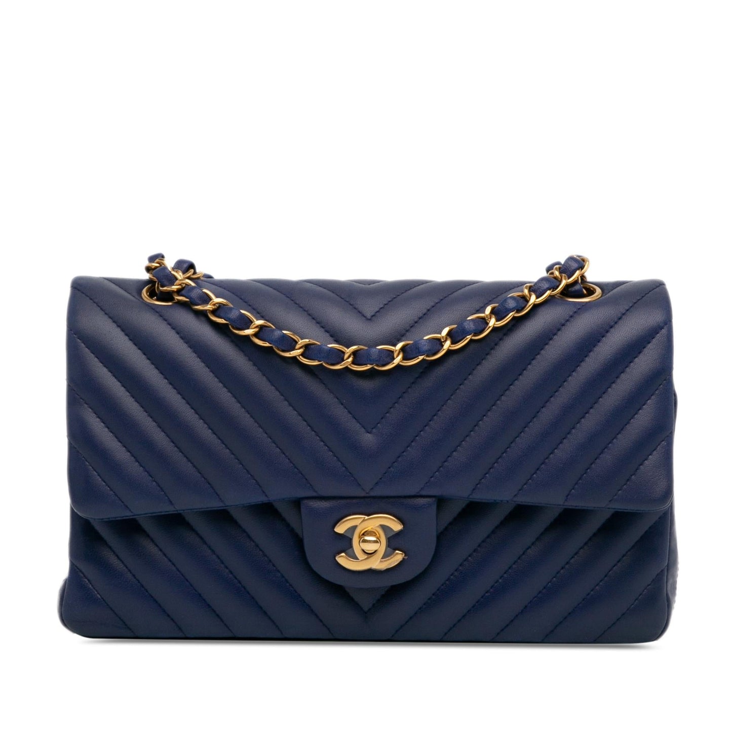 Chanel Medium Classic Chevron Lambskin Double Flap (SHG-HArZHX) Shoulder Bag