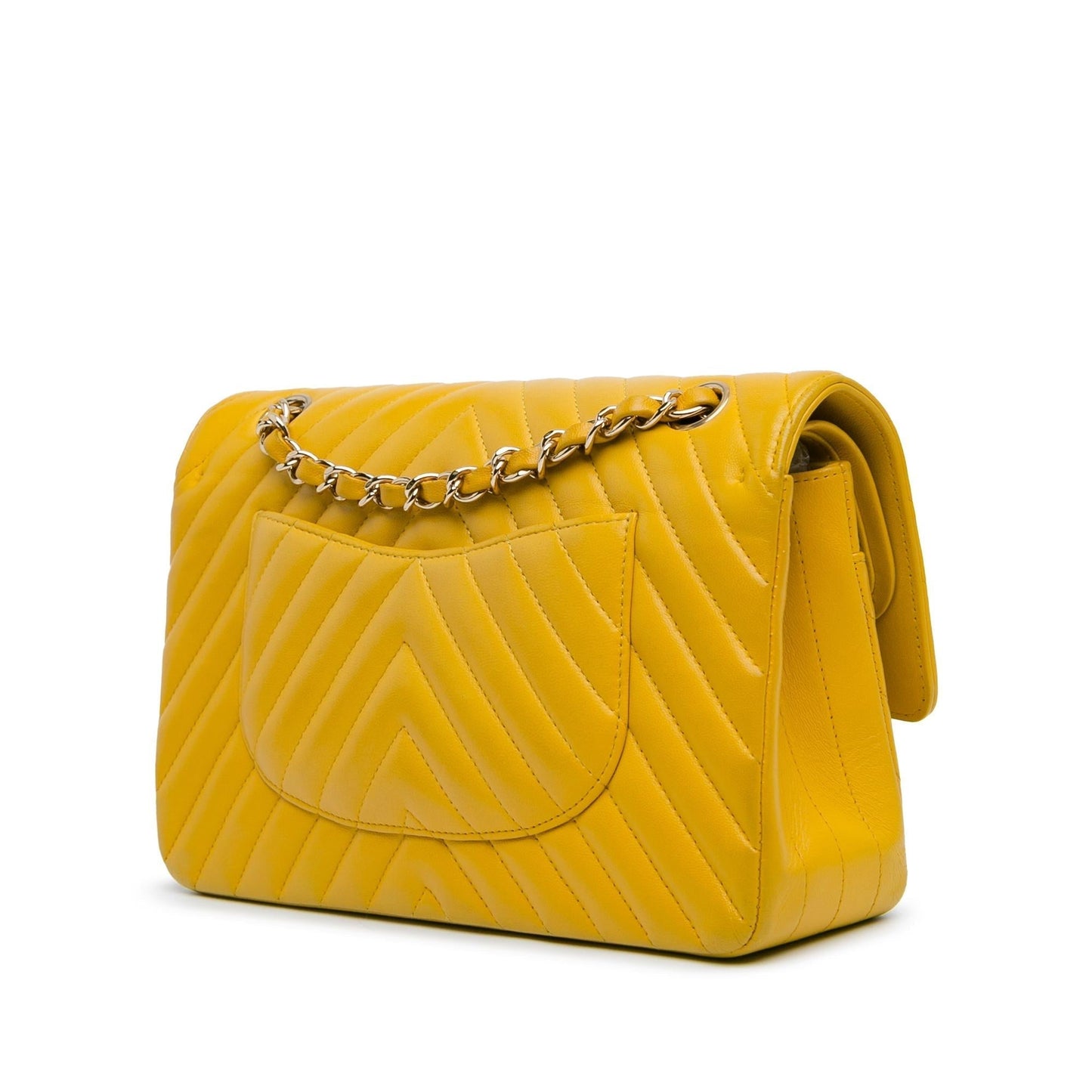Chanel Medium Classic Chevron Lambskin Double Flap (SHG-uFNRNJ) Shoulder Bag