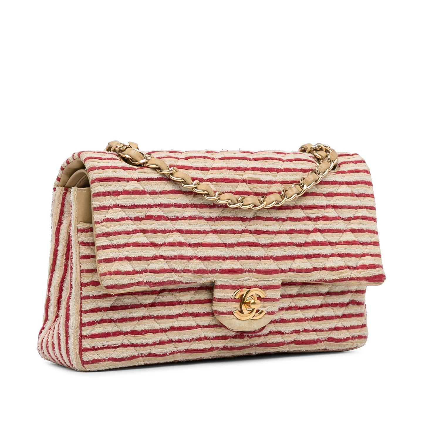 Chanel Medium Classic Jersey Coco Sailor Double Flap (SHG-wASSKk) Shoulder Bag