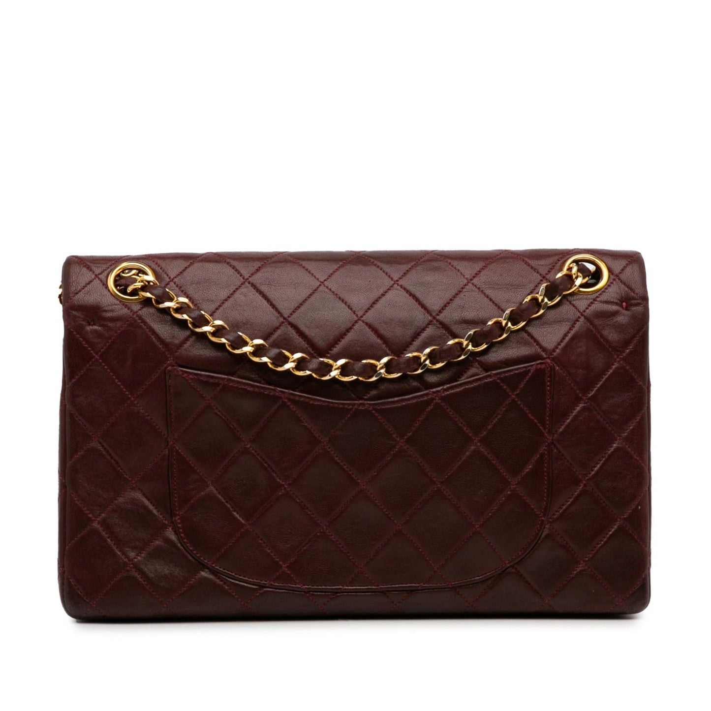 Chanel Medium Classic Lambskin Double Flap (SHG-qIrAFZ) Shoulder Bag