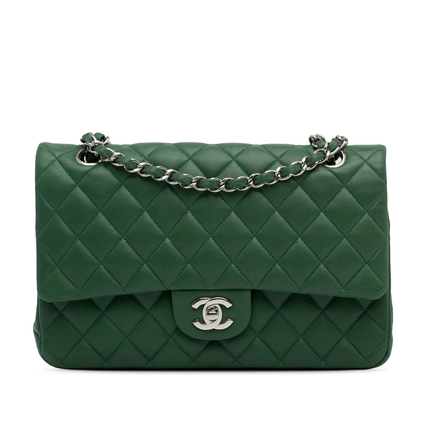 Chanel Medium Classic Lambskin Double Flap (SHG-HhOlbE) Shoulder Bag