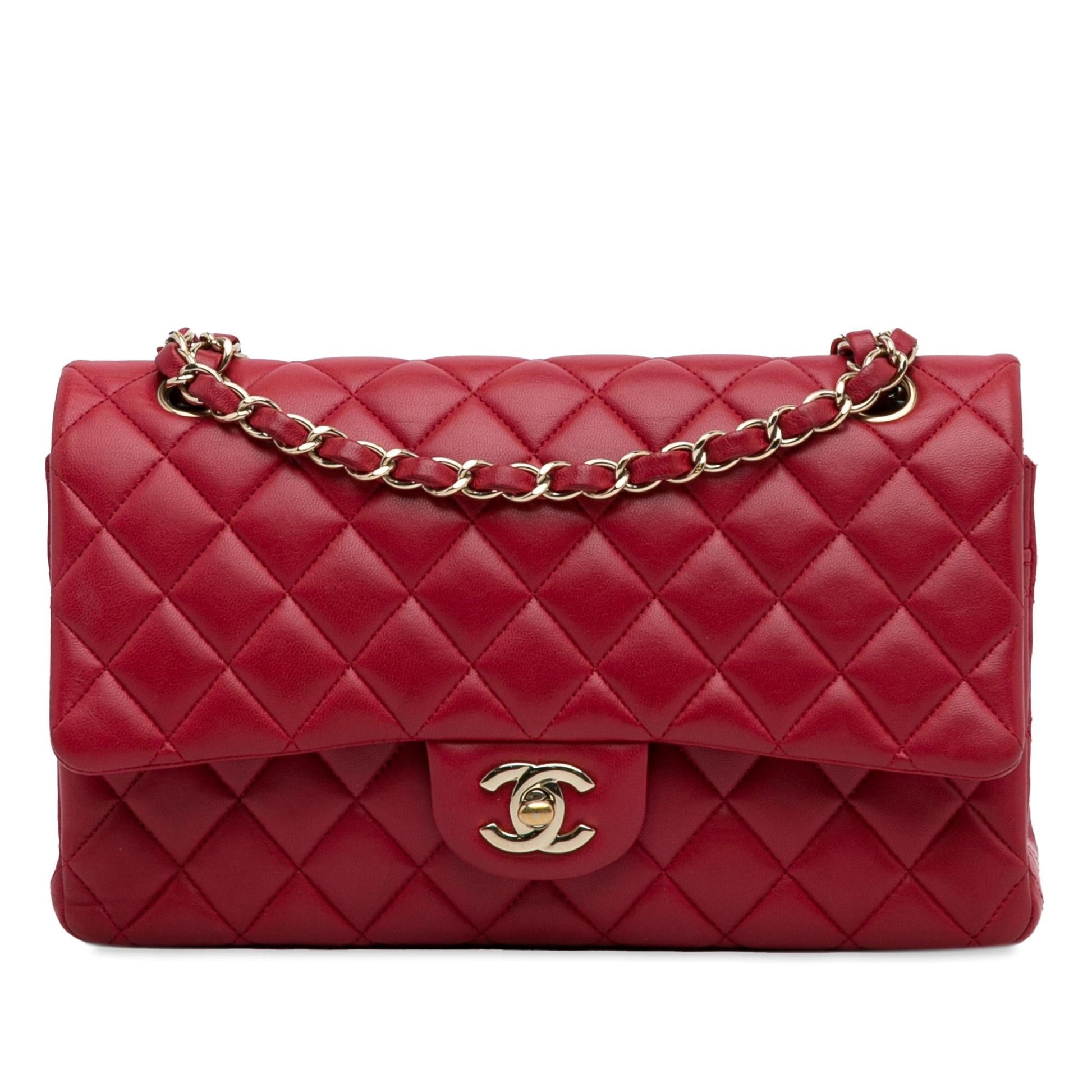 Chanel Medium Classic Lambskin Double Flap (SHG-6UdiQp) Shoulder Bag