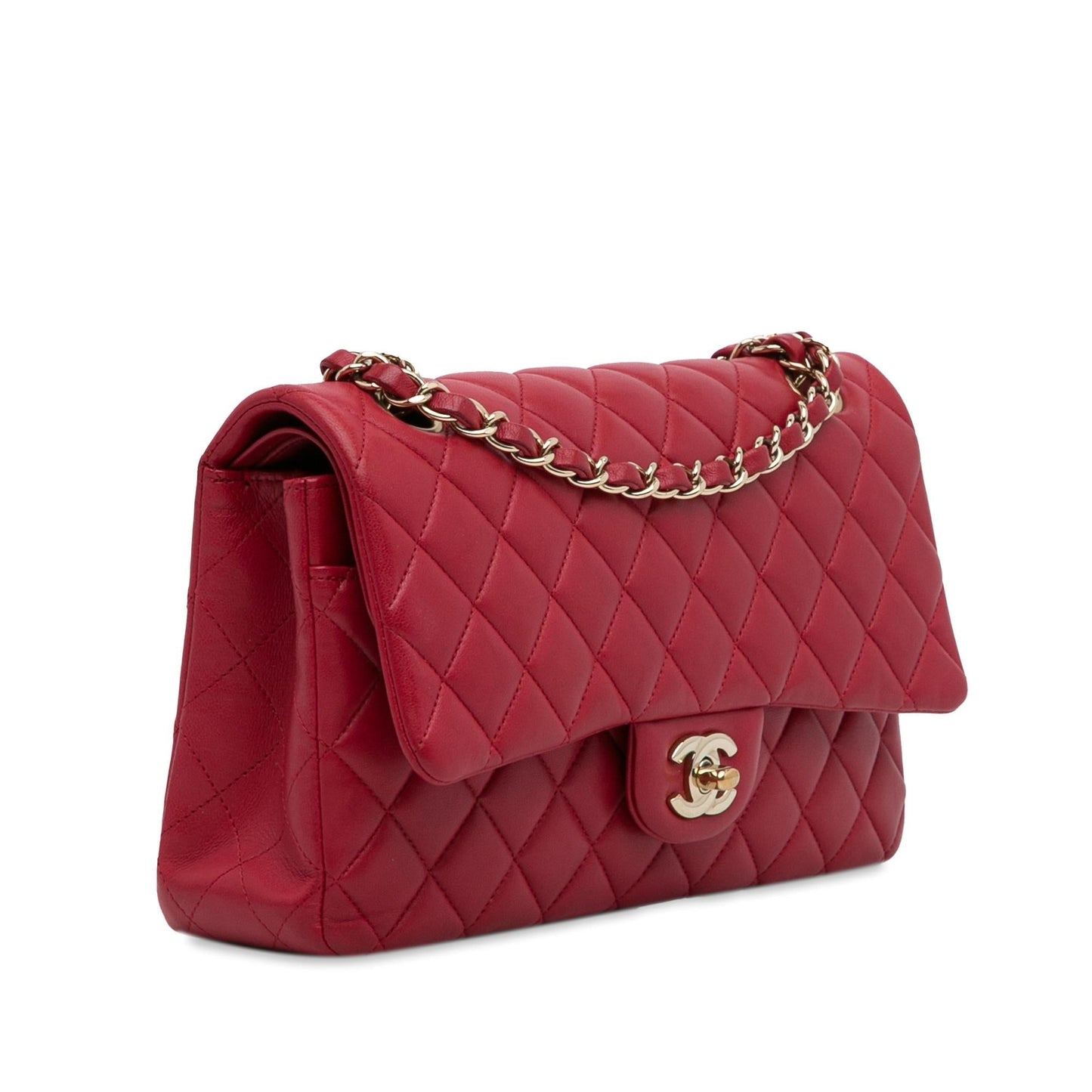 Chanel Medium Classic Lambskin Double Flap (SHG-6UdiQp) Shoulder Bag