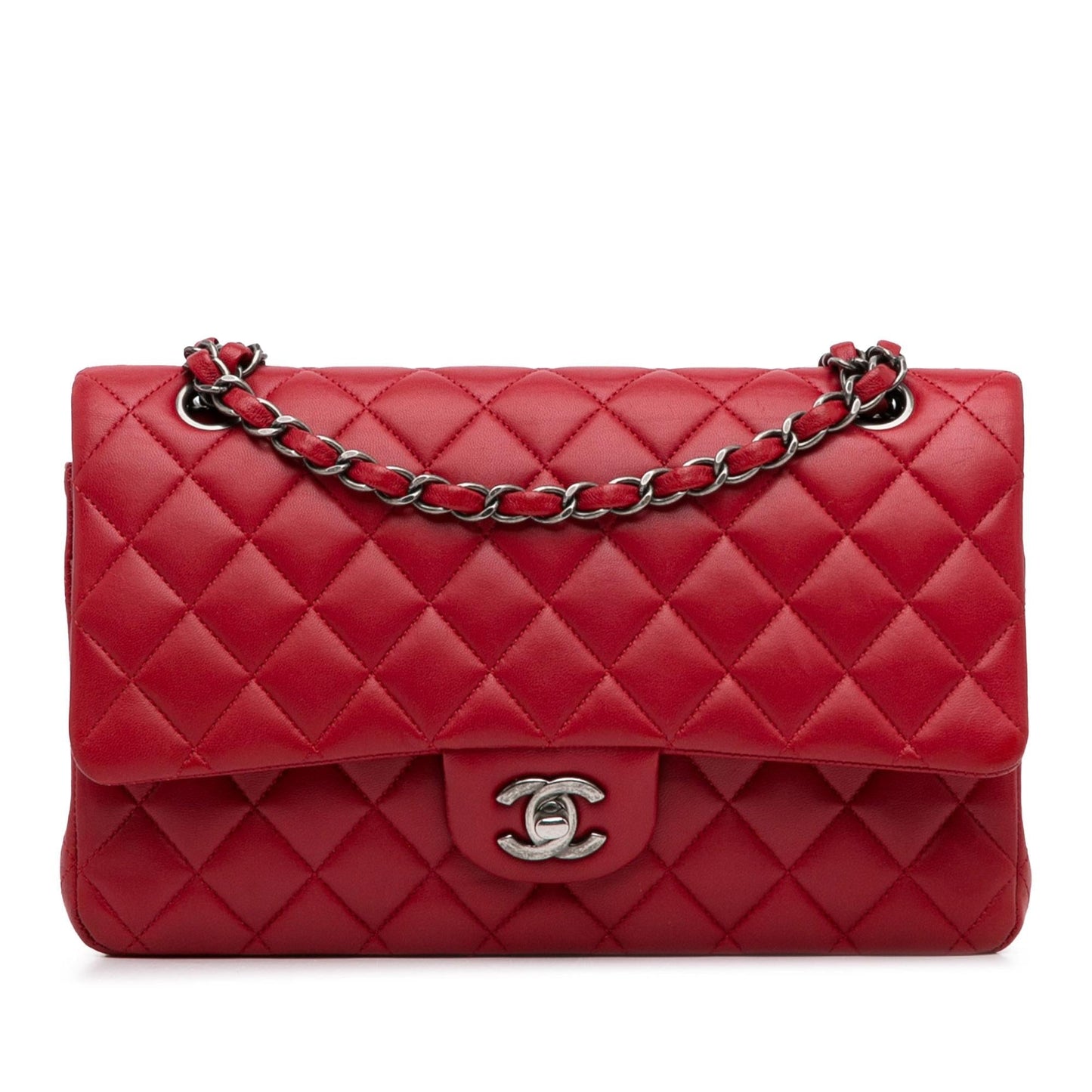 Chanel Medium Classic Lambskin Double Flap (SHG-LYrnLz) Shoulder Bag