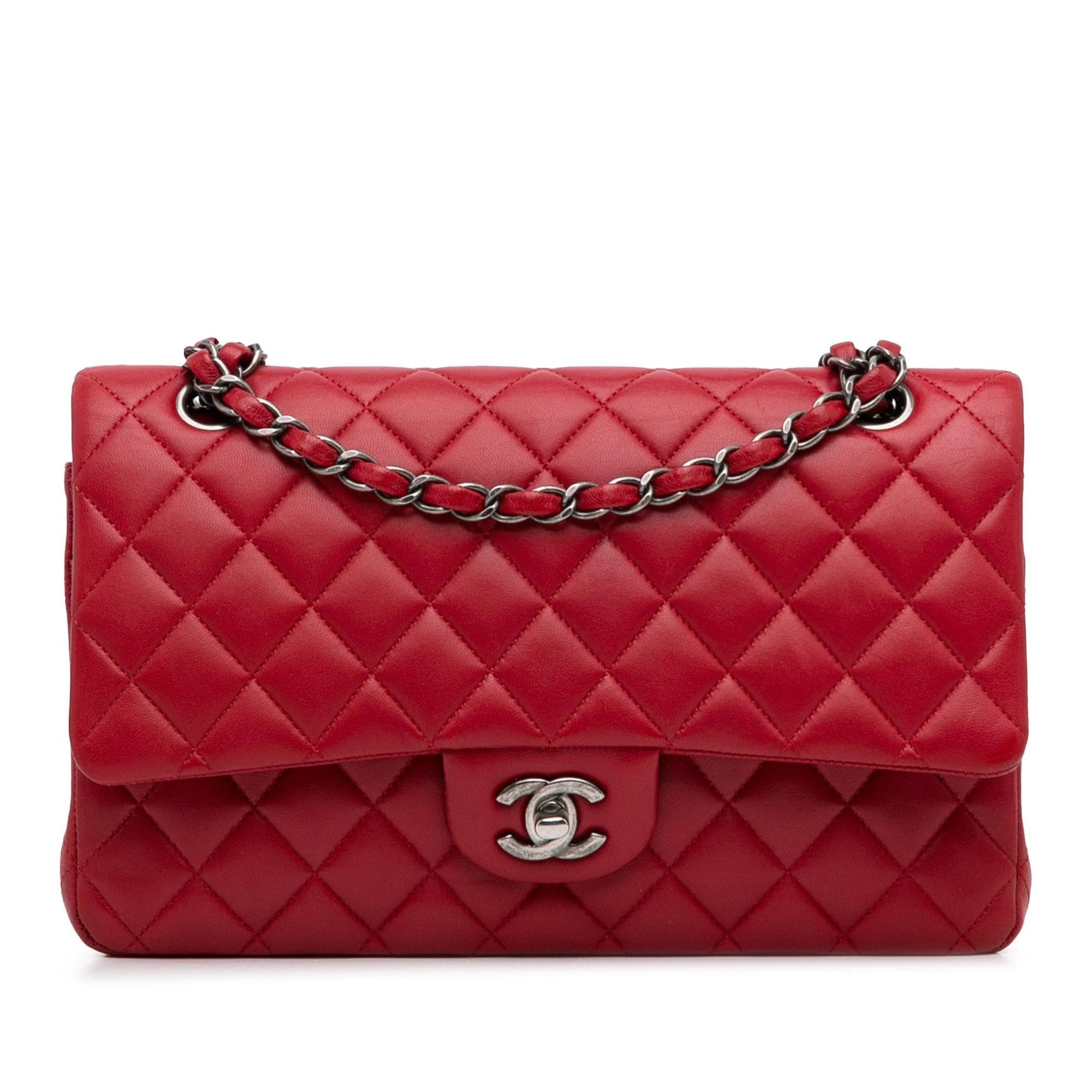 Chanel Medium Classic Lambskin Double Flap (SHG-LYrnLz) Shoulder Bag