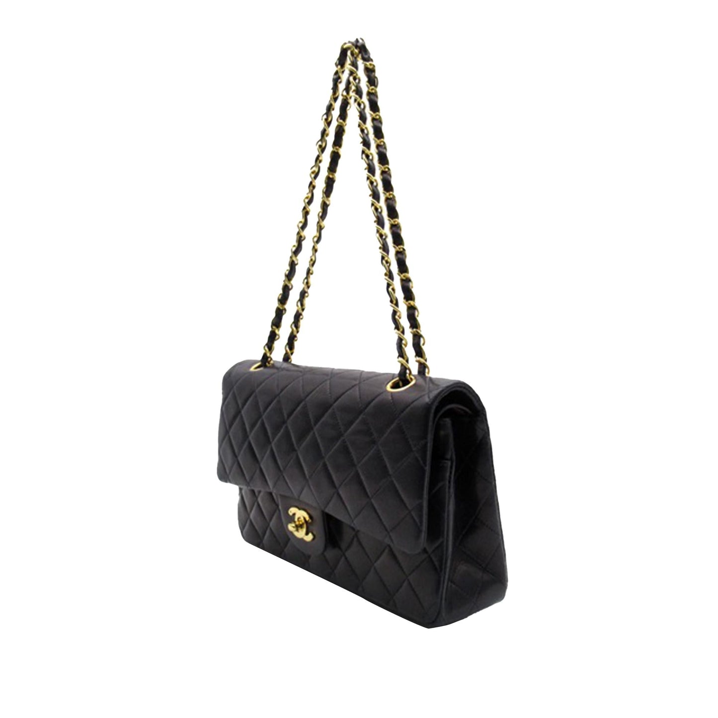 Chanel Medium Classic Lambskin Double Flap (SHG-E2VzzF) Shoulder Bag