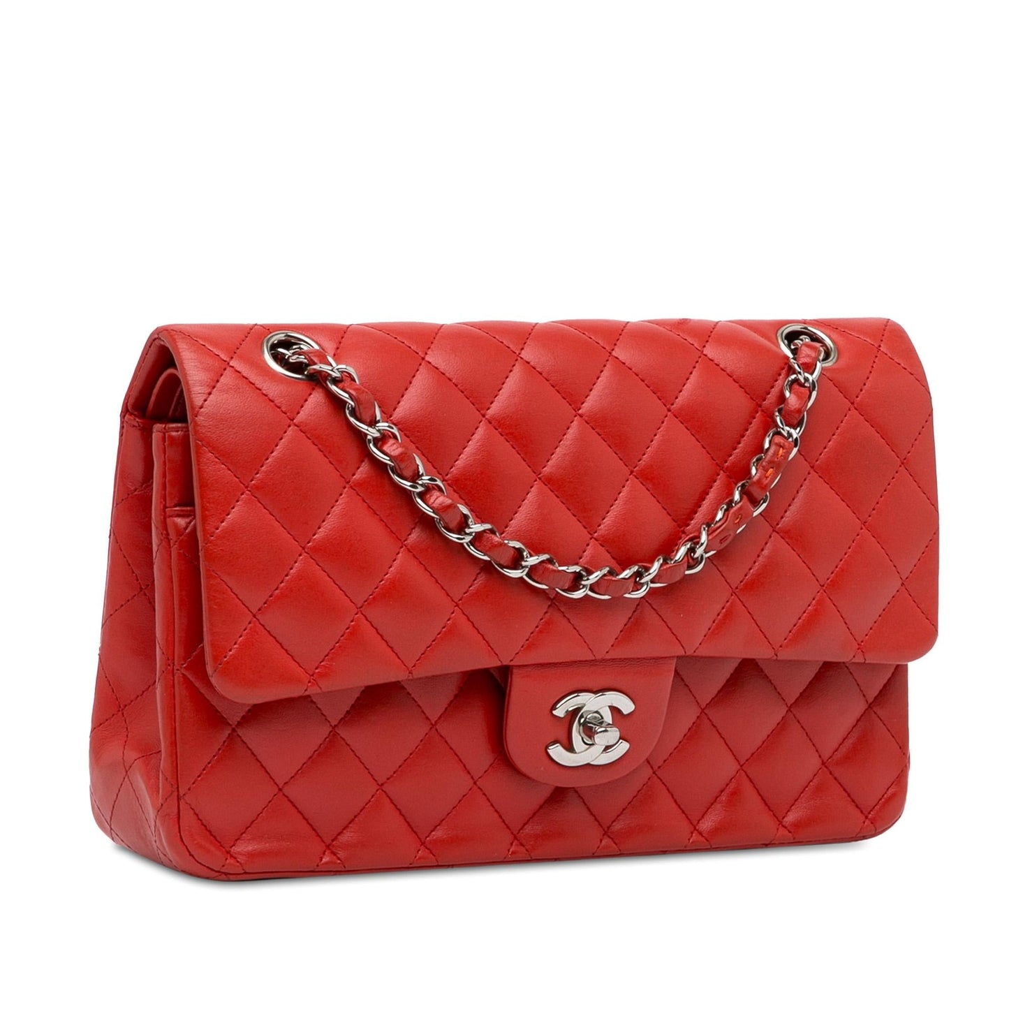 Chanel Medium Classic Lambskin Double Flap (SHG-6e5LDW) Shoulder Bag