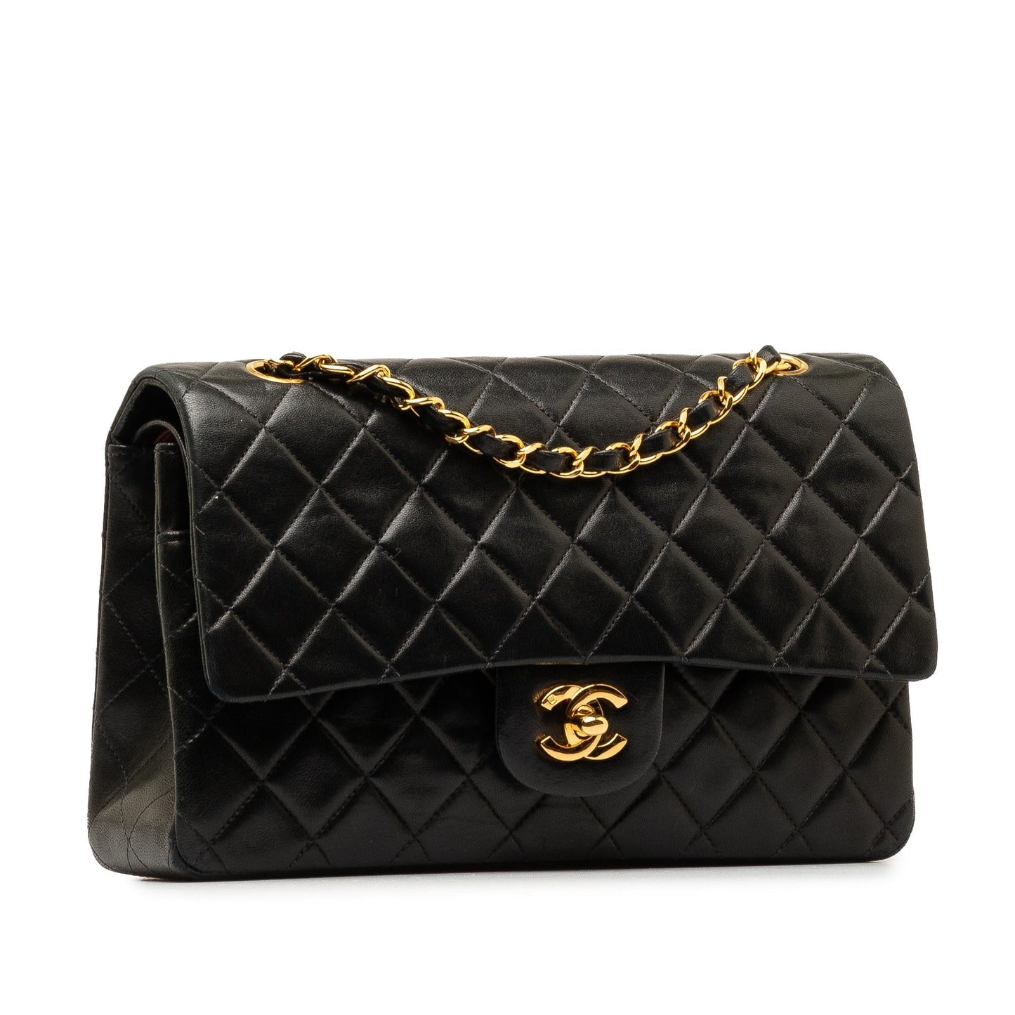 Chanel Medium Classic Lambskin Double Flap (SHG-9pZcmQ) Shoulder Bag