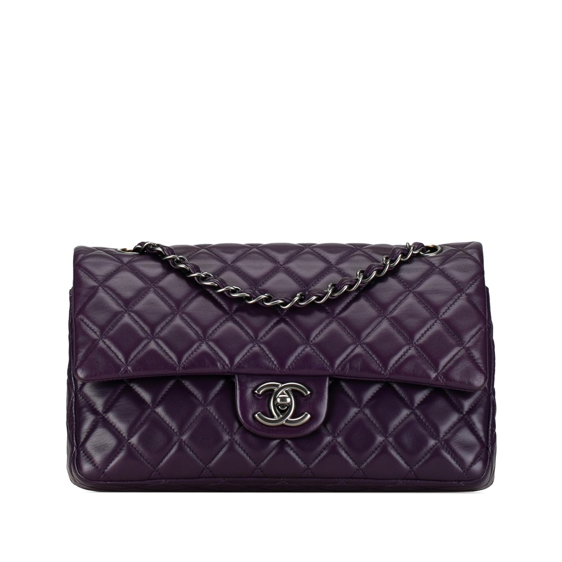 Chanel Medium Classic Lambskin Double Flap (SHG-HBz089) Shoulder Bag