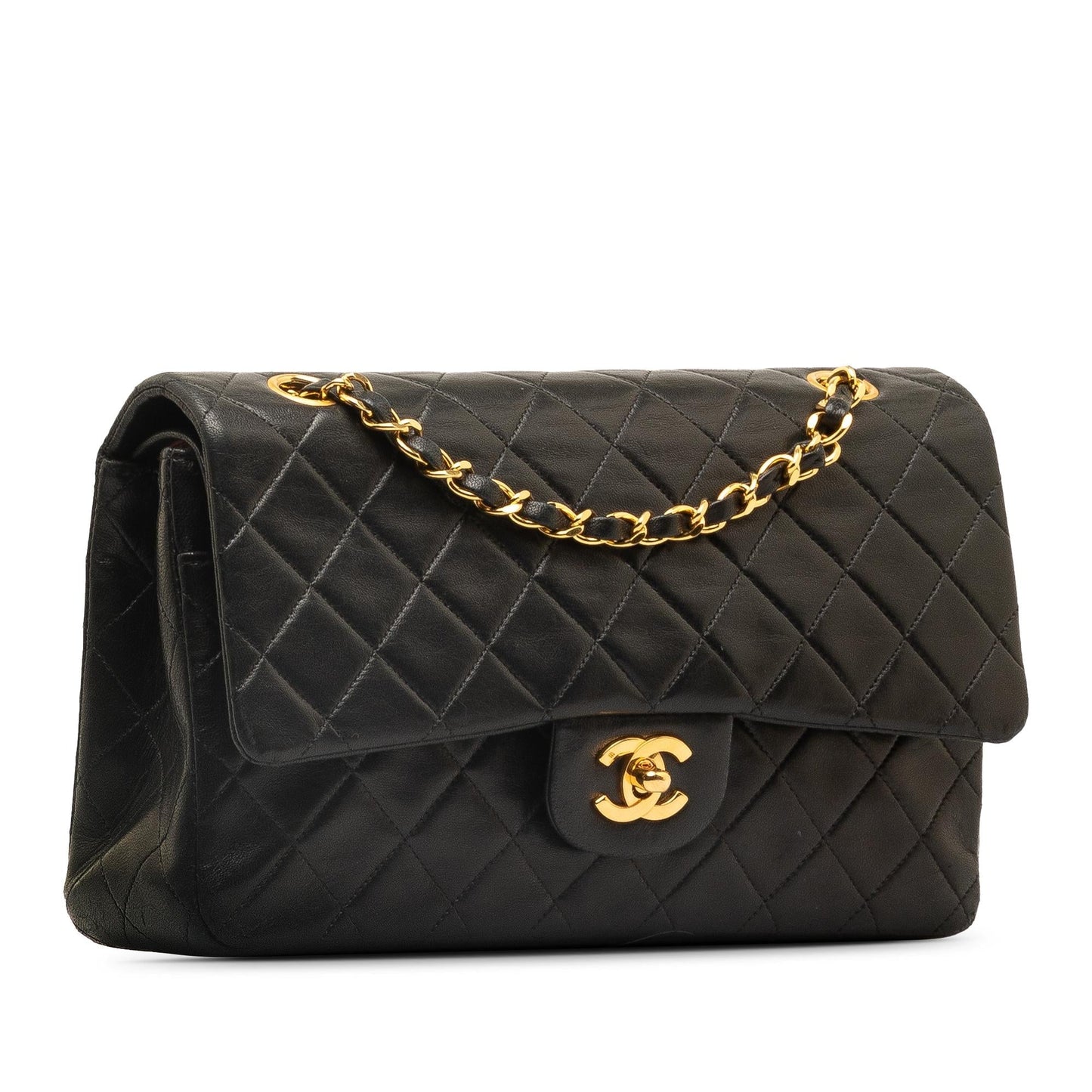 Chanel Medium Classic Lambskin Double Flap (SHG-zFe3qn) Shoulder Bag