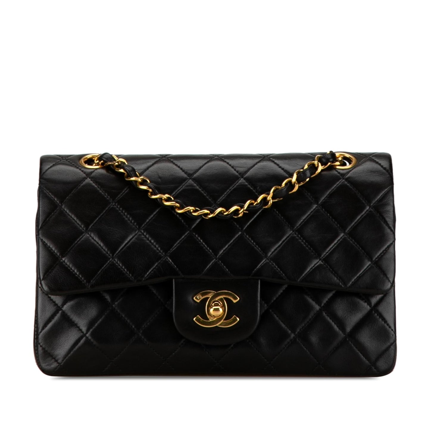 Chanel Medium Classic Lambskin Double Flap (SHG-JJIzds) Shoulder Bag