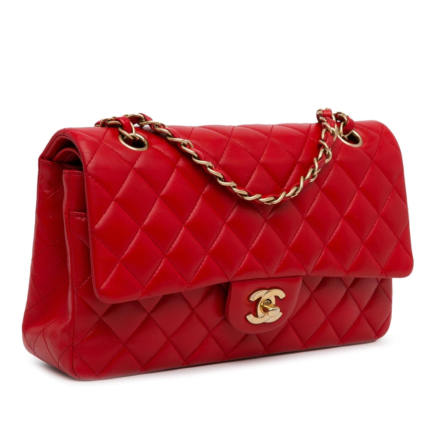 Chanel Medium Classic Lambskin Double Flap (SHG-2afHCr) Shoulder Bag