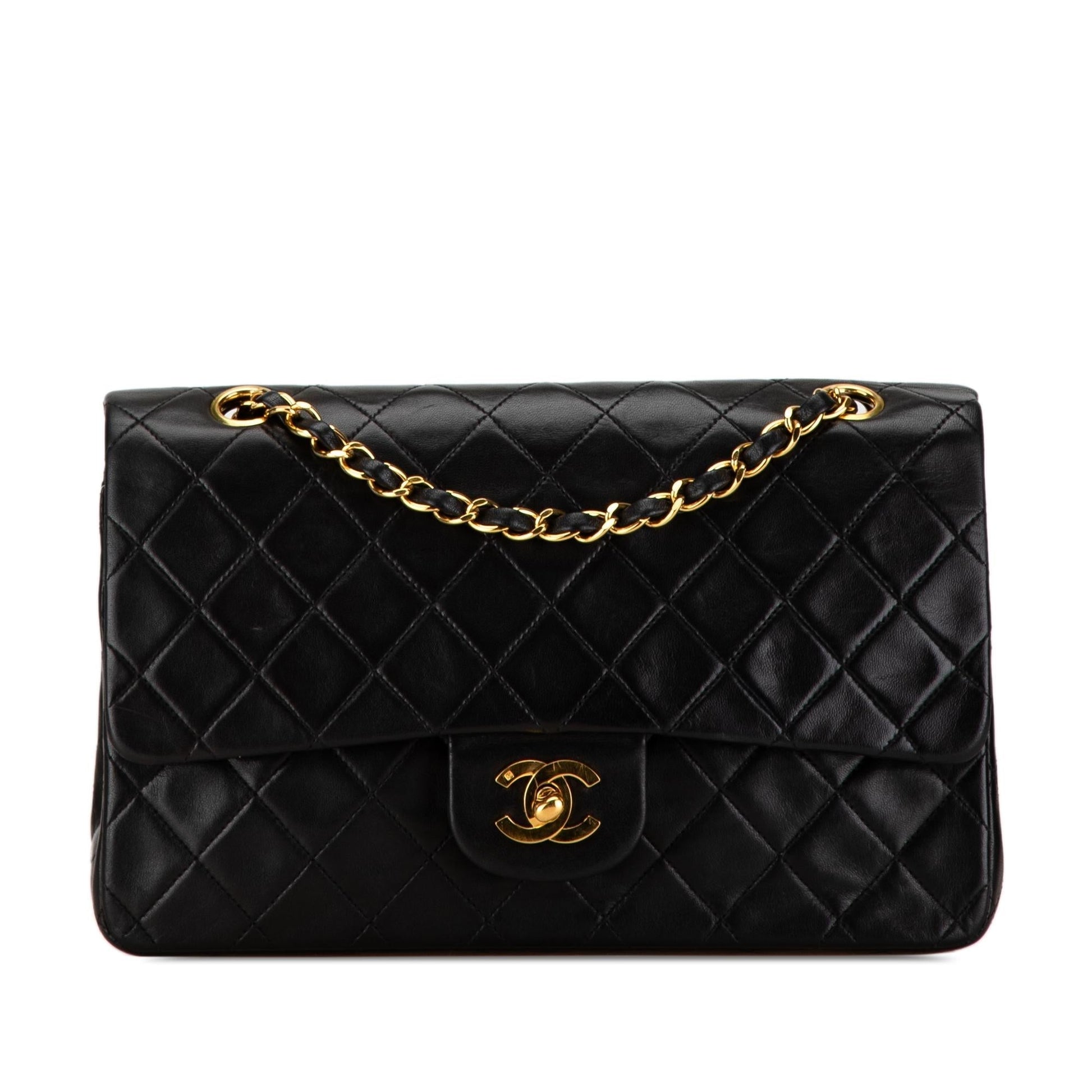Chanel Medium Classic Lambskin Double Flap (SHG-9BZf7K) Shoulder Bag
