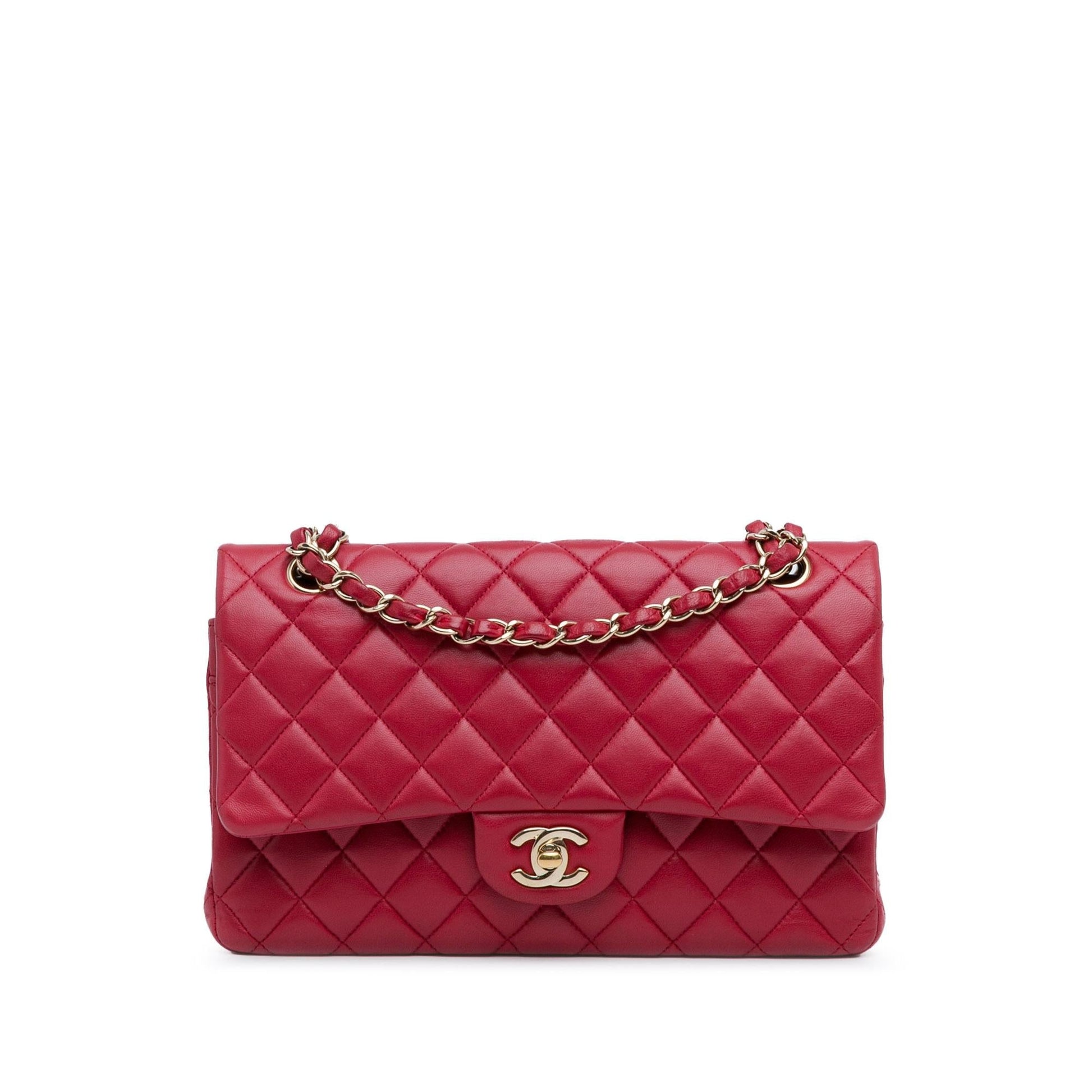 Chanel Medium Classic Lambskin Double Flap (SHG-oRuT74) Shoulder Bag