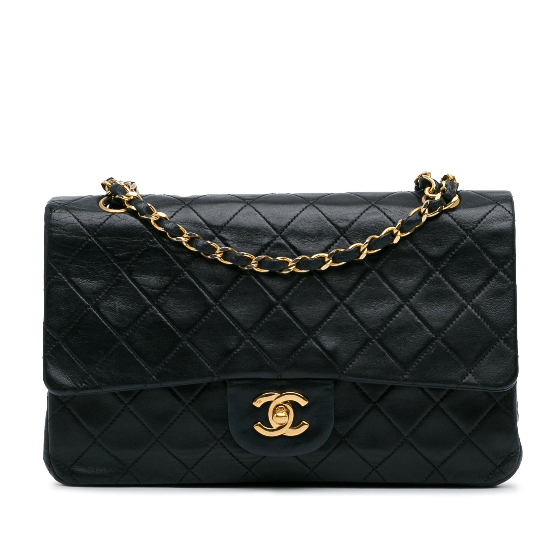Chanel Medium Classic Lambskin Double Flap (SHG-gDhpB9) Shoulder Bag