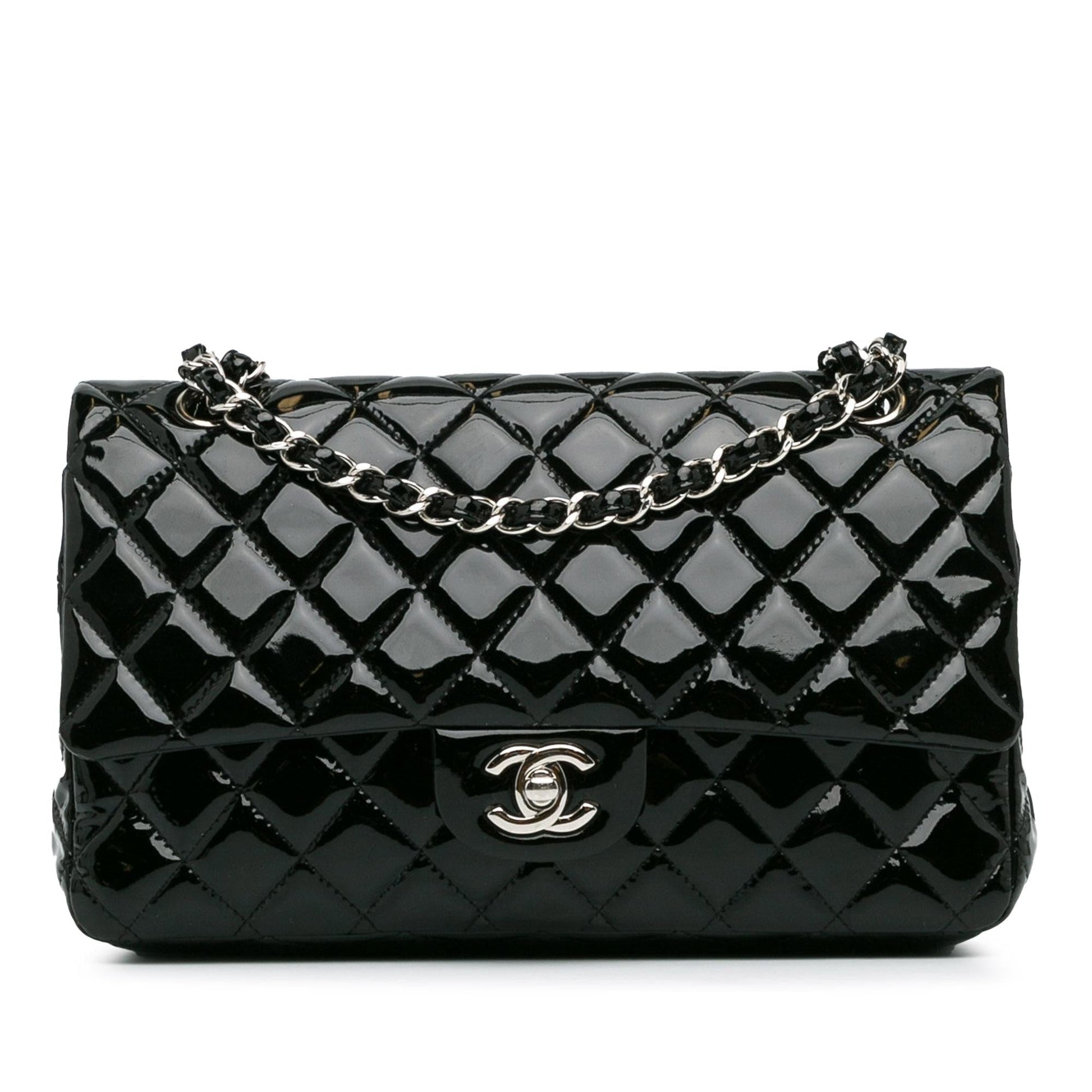 Chanel Medium Classic Patent Double Flap (SHG-gXzPcU) Shoulder Bag