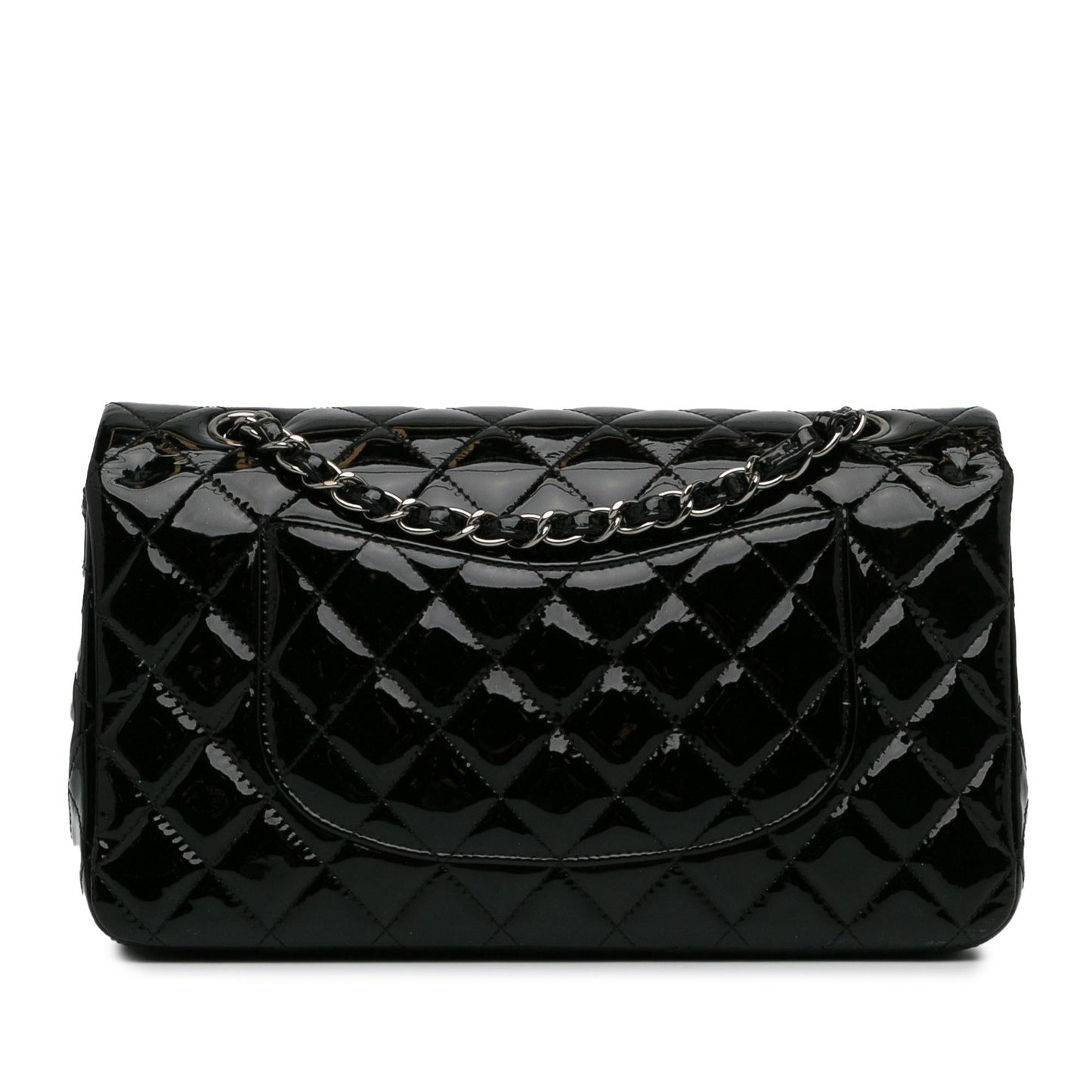 Chanel Medium Classic Patent Double Flap (SHG-LOFzHY) Shoulder Bag