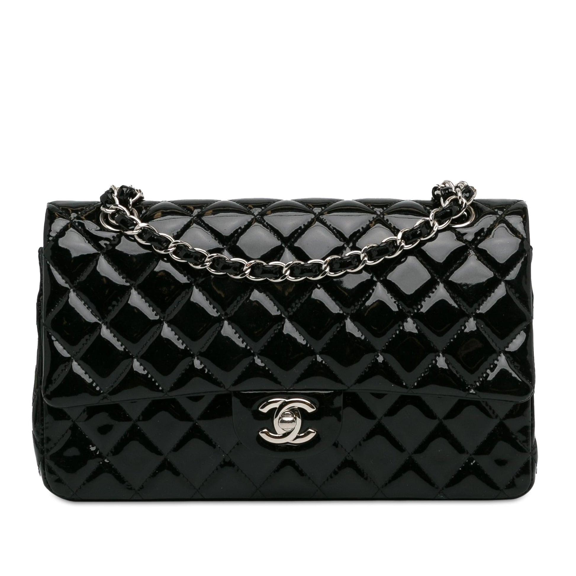 Chanel Medium Classic Patent Double Flap (SHG-2RaR0d) Shoulder Bag