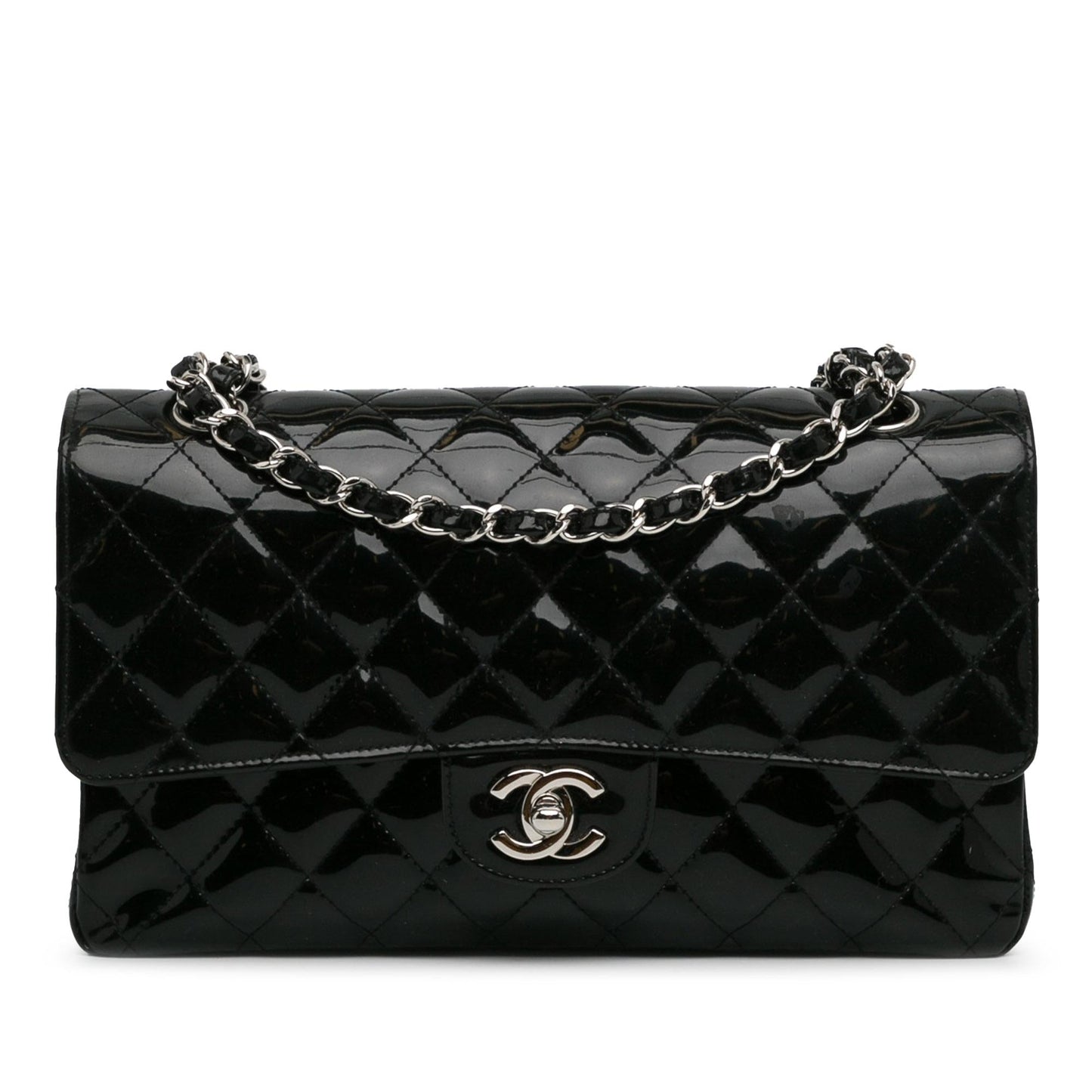 Chanel Medium Classic Patent Double Flap (SHG-ljczdp) Shoulder Bag