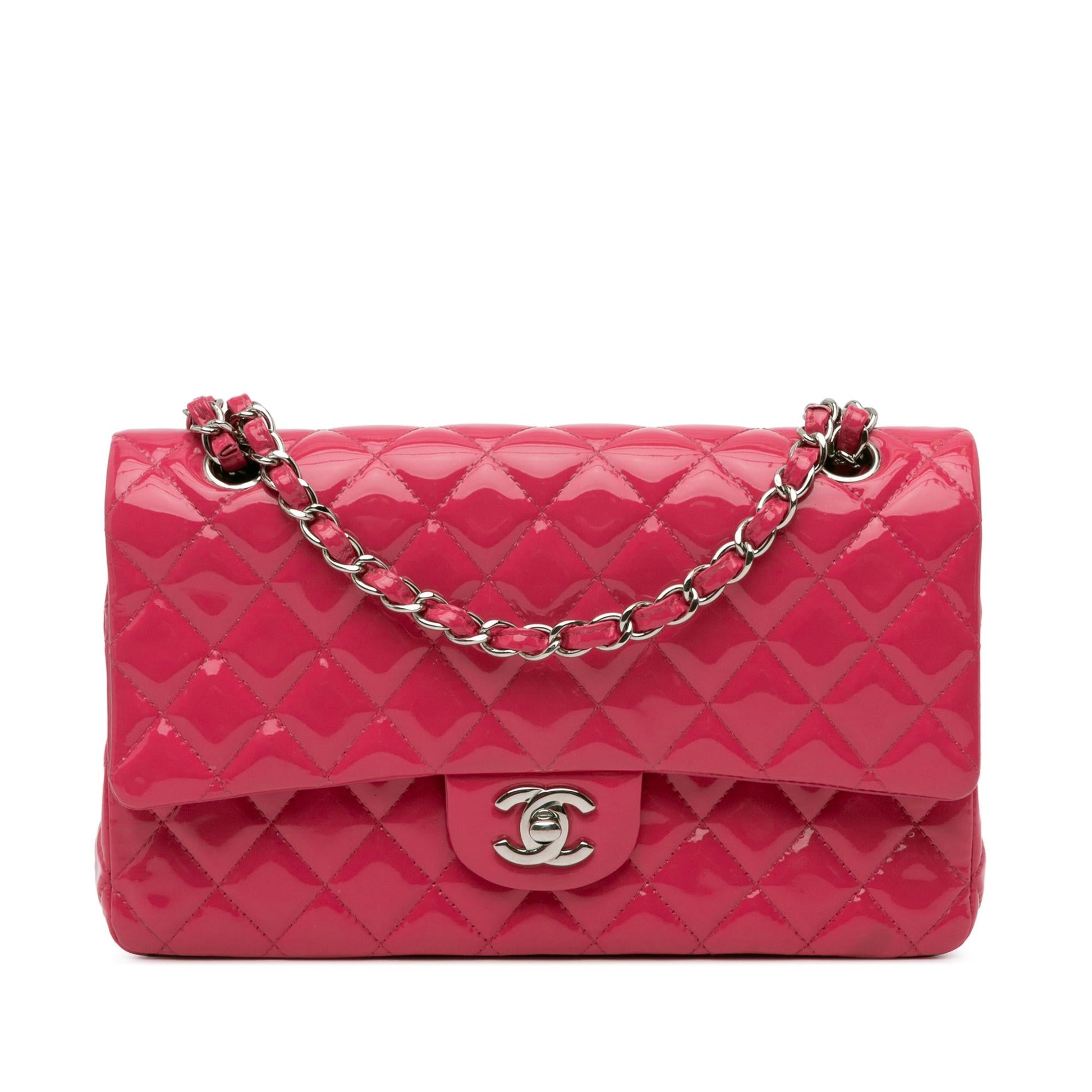 Chanel Medium Classic Patent Double Flap (SHG-gwOeOo) Shoulder Bag