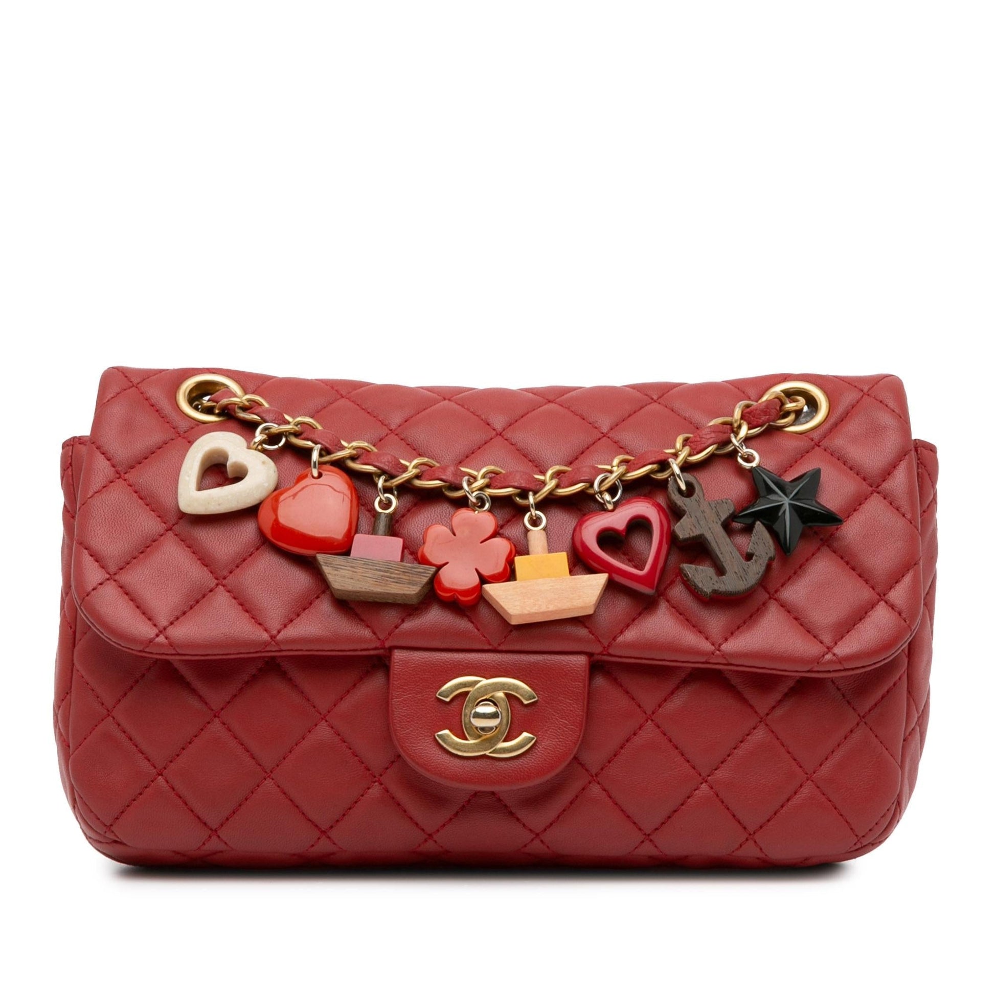 Chanel Medium Cruise Charm Lambskin Single Flap (SHG-eTHxYT) Shoulder Bag