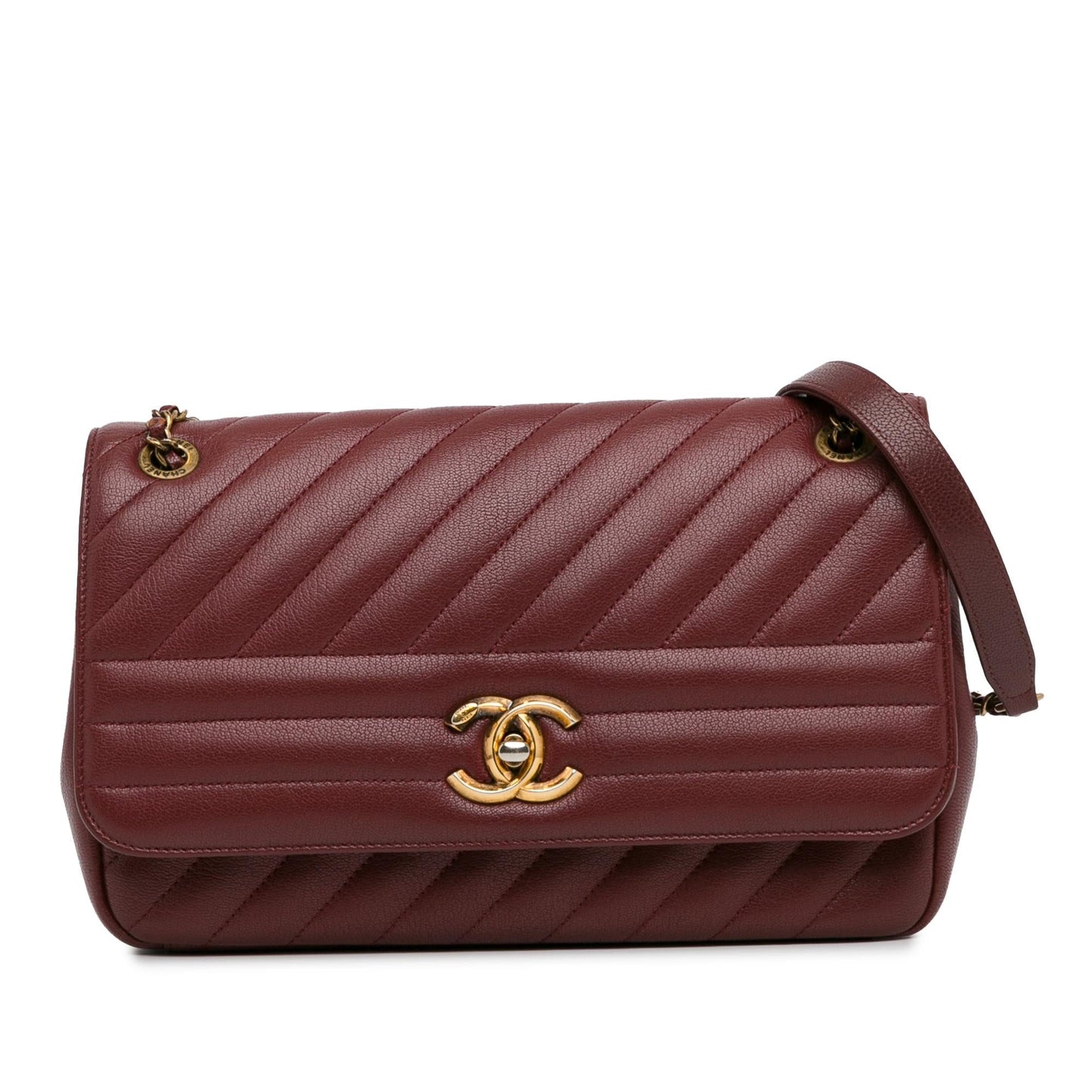 Chanel Medium Diagonal Quilted Goatskin Flap (SHG-HH5O86) Crossbody