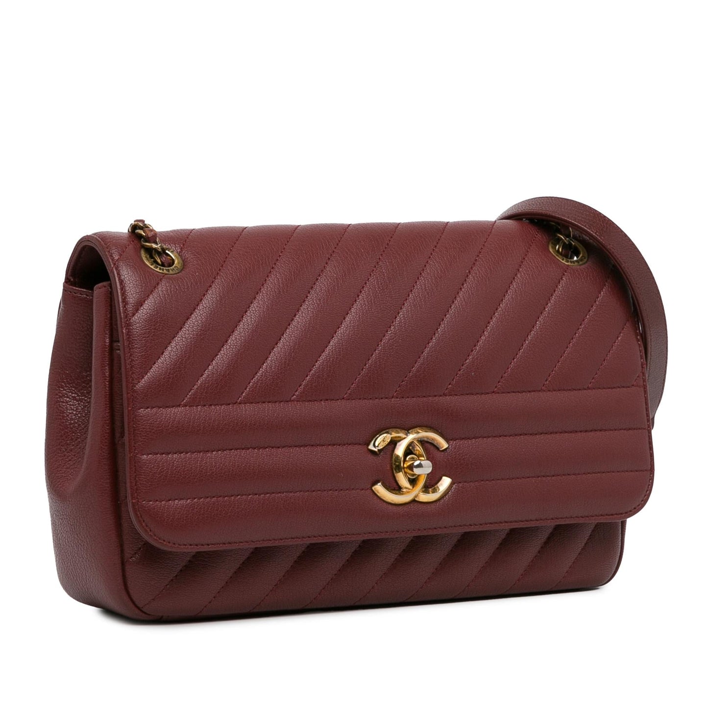 Chanel Medium Diagonal Quilted Goatskin Flap (SHG-HH5O86) Crossbody