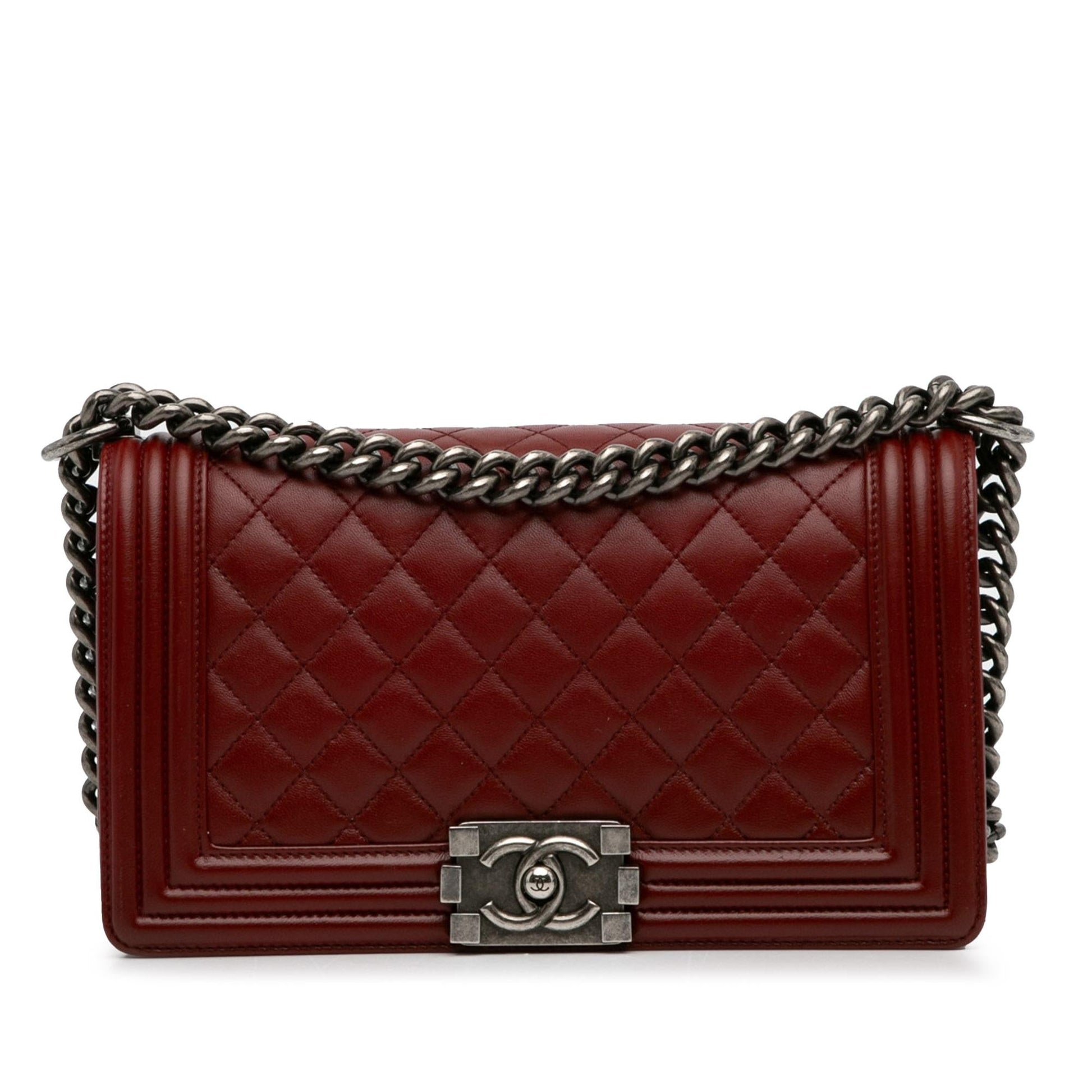 Chanel Medium Lambskin Boy Flap (SHG-rwJIri) Crossbody