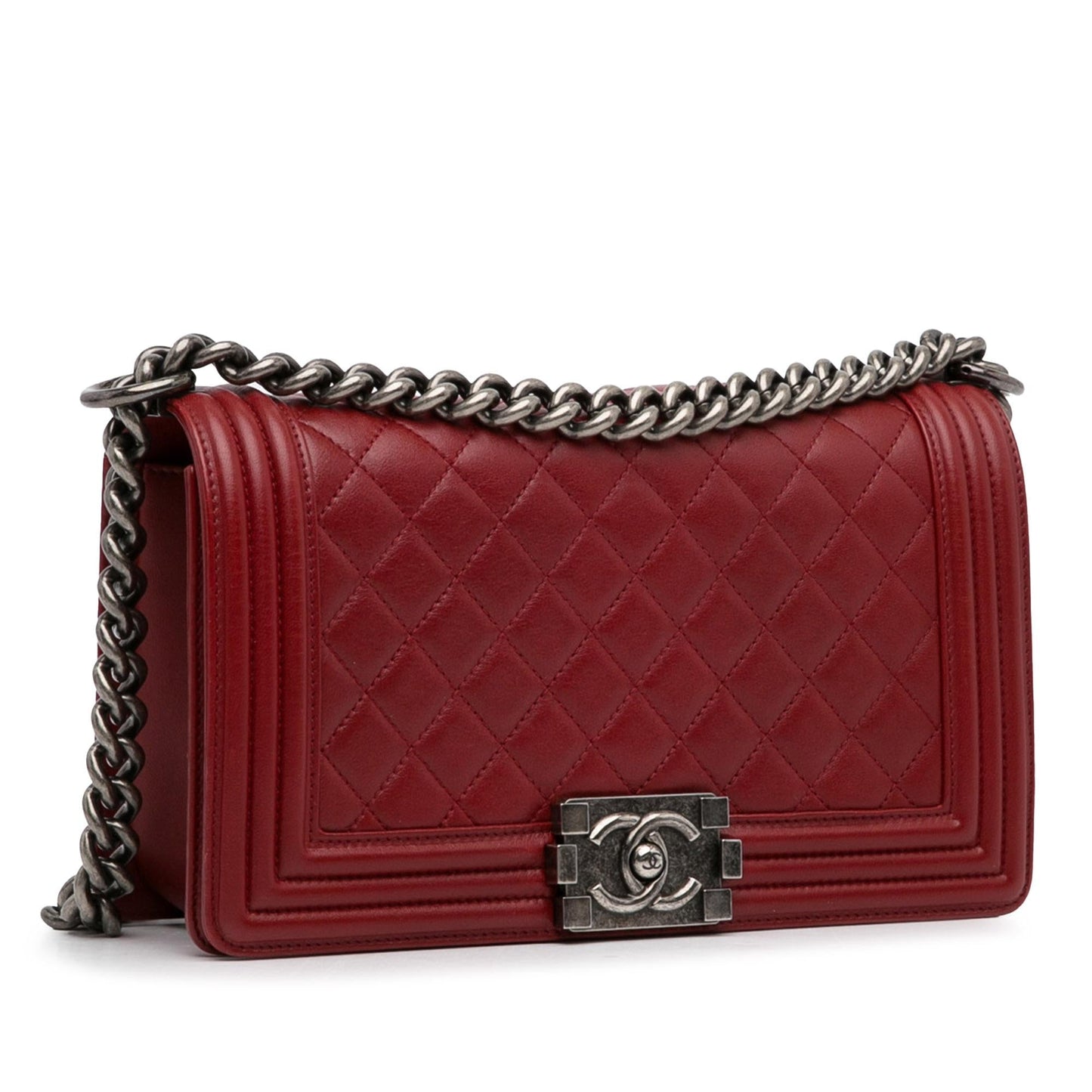 Chanel Medium Lambskin Boy Flap (SHG-a7Taya) Crossbody