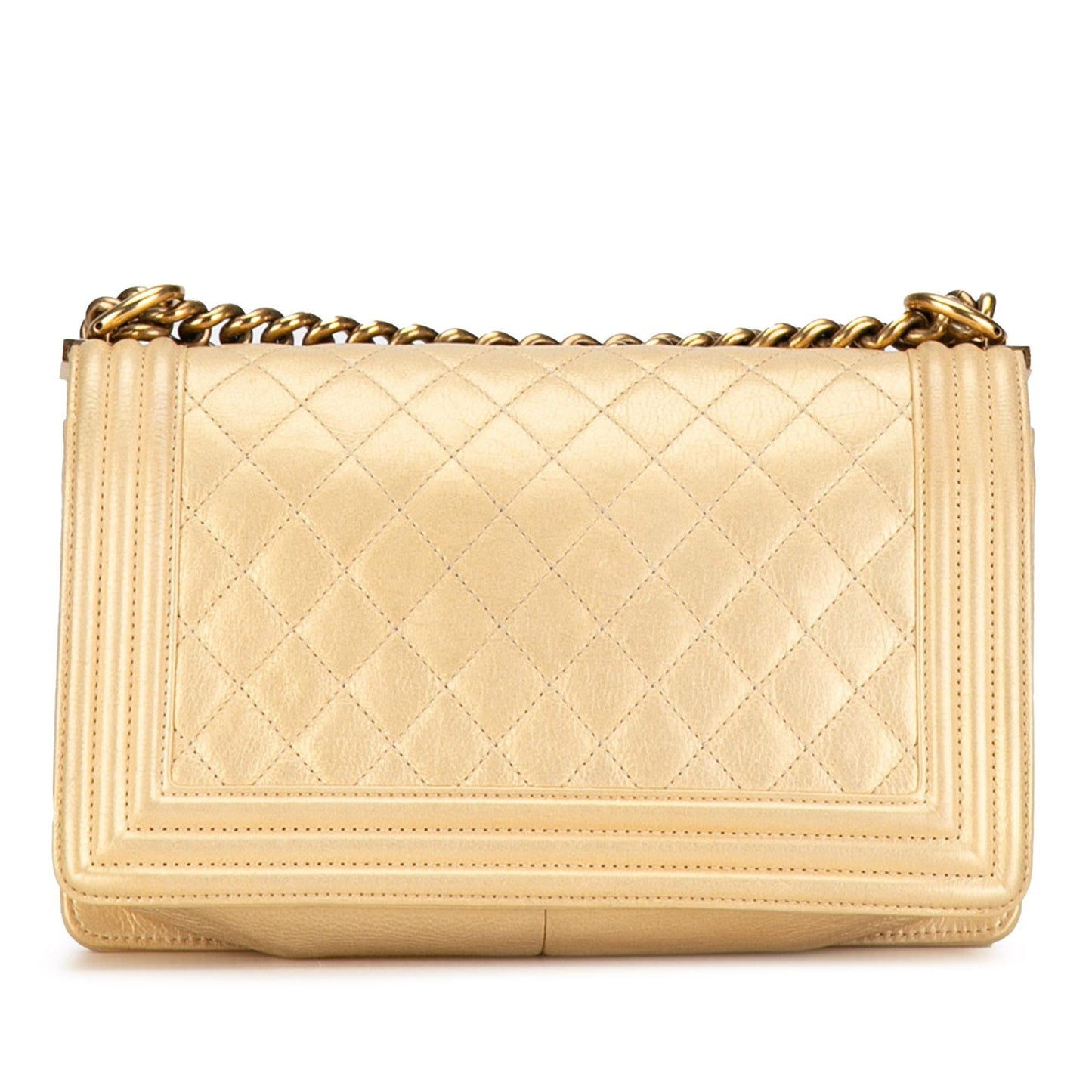 Chanel Medium Lambskin Boy Flap (SHG-DlBlUN) Crossbody
