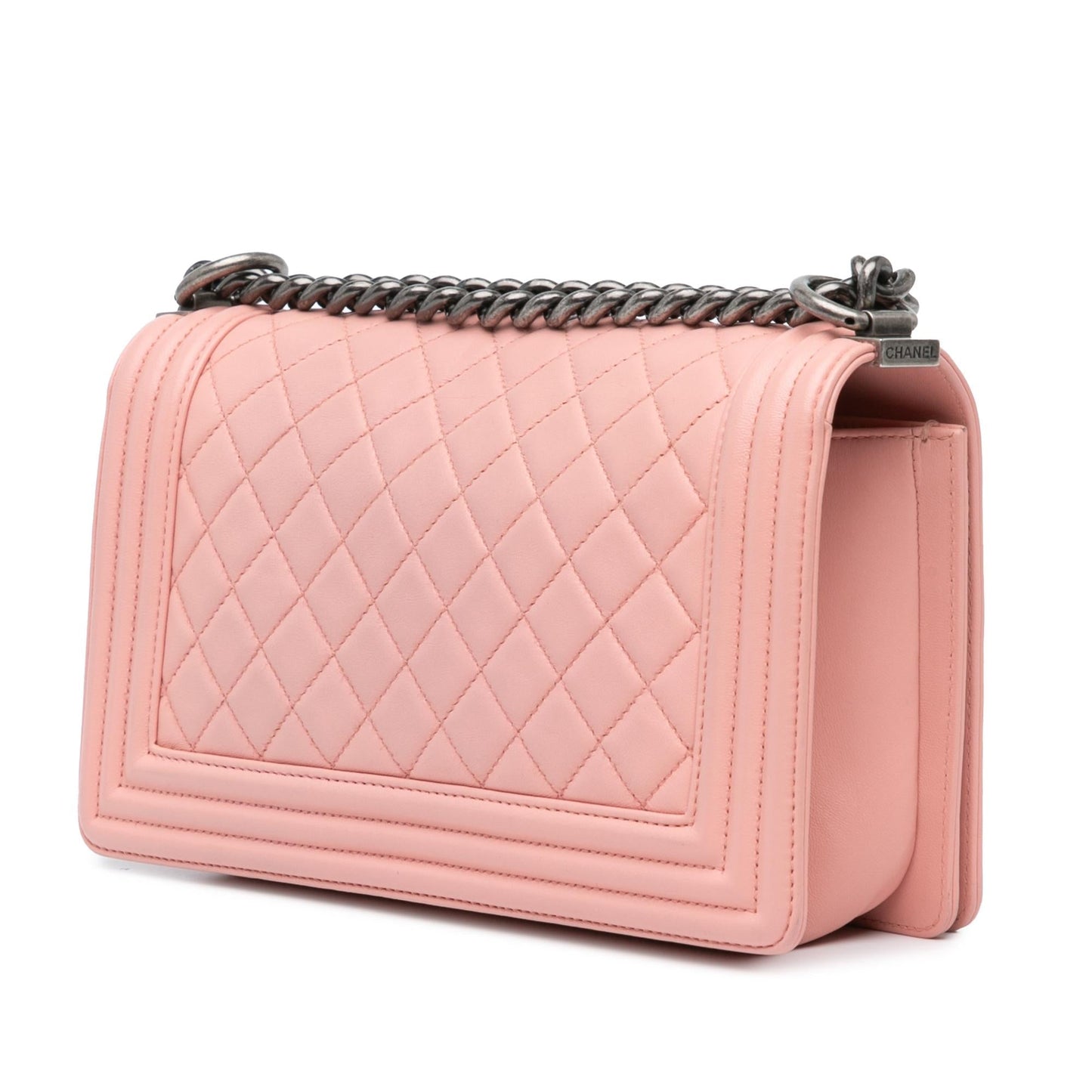 Chanel Medium Lambskin Boy Flap (SHG-Vca7fg) Crossbody