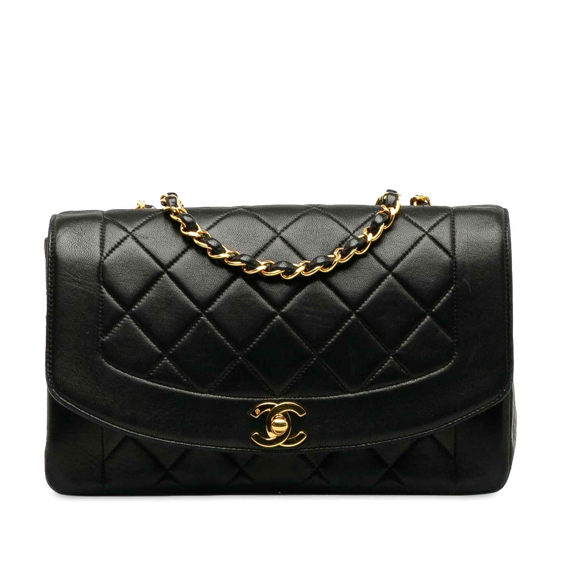 Chanel Medium Lambskin Diana Flap (SHG-CKvSGc) Crossbody