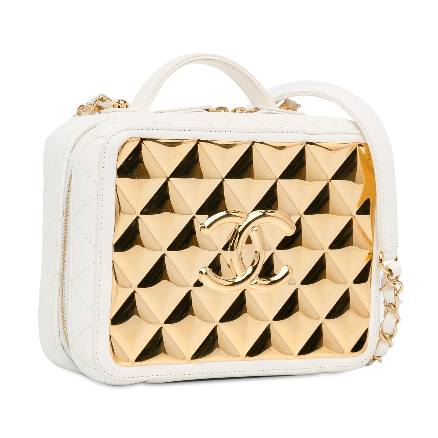 Chanel Medium Lambskin Golden Plate Vanity Case (SHG-c6SzIL) Handbag