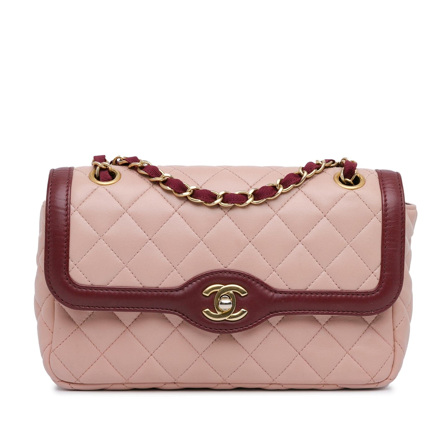 Chanel Medium Lambskin Two Tone Day Flap (SHG-lSZu9P) Shoulder Bag