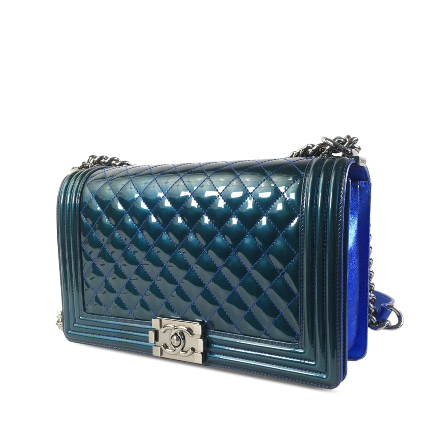 Chanel Medium Patent Boy Flap (SHG-uR2EFs) Crossbody