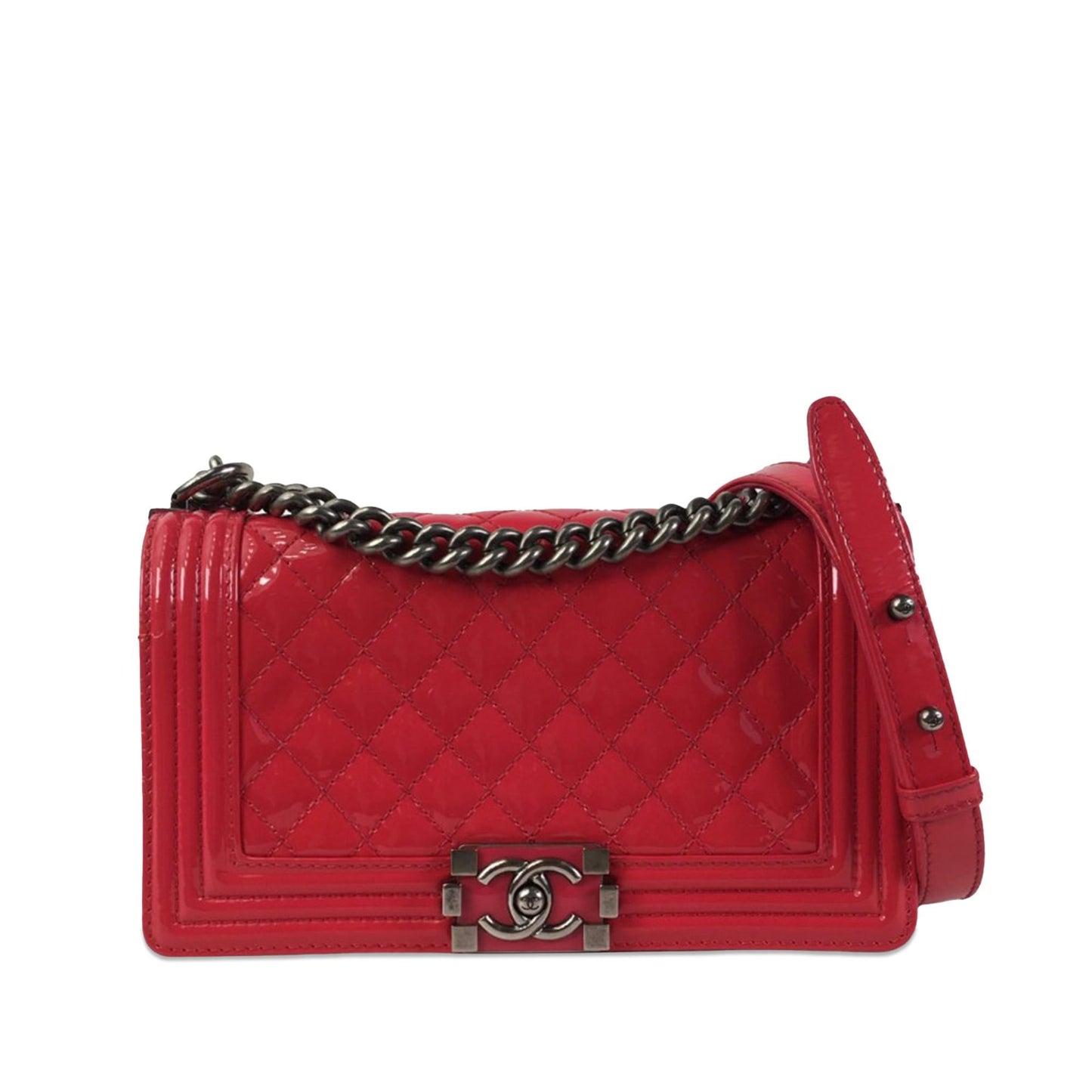 Chanel Medium Patent Boy Flap (SHG-Q9F2oG) Crossbody