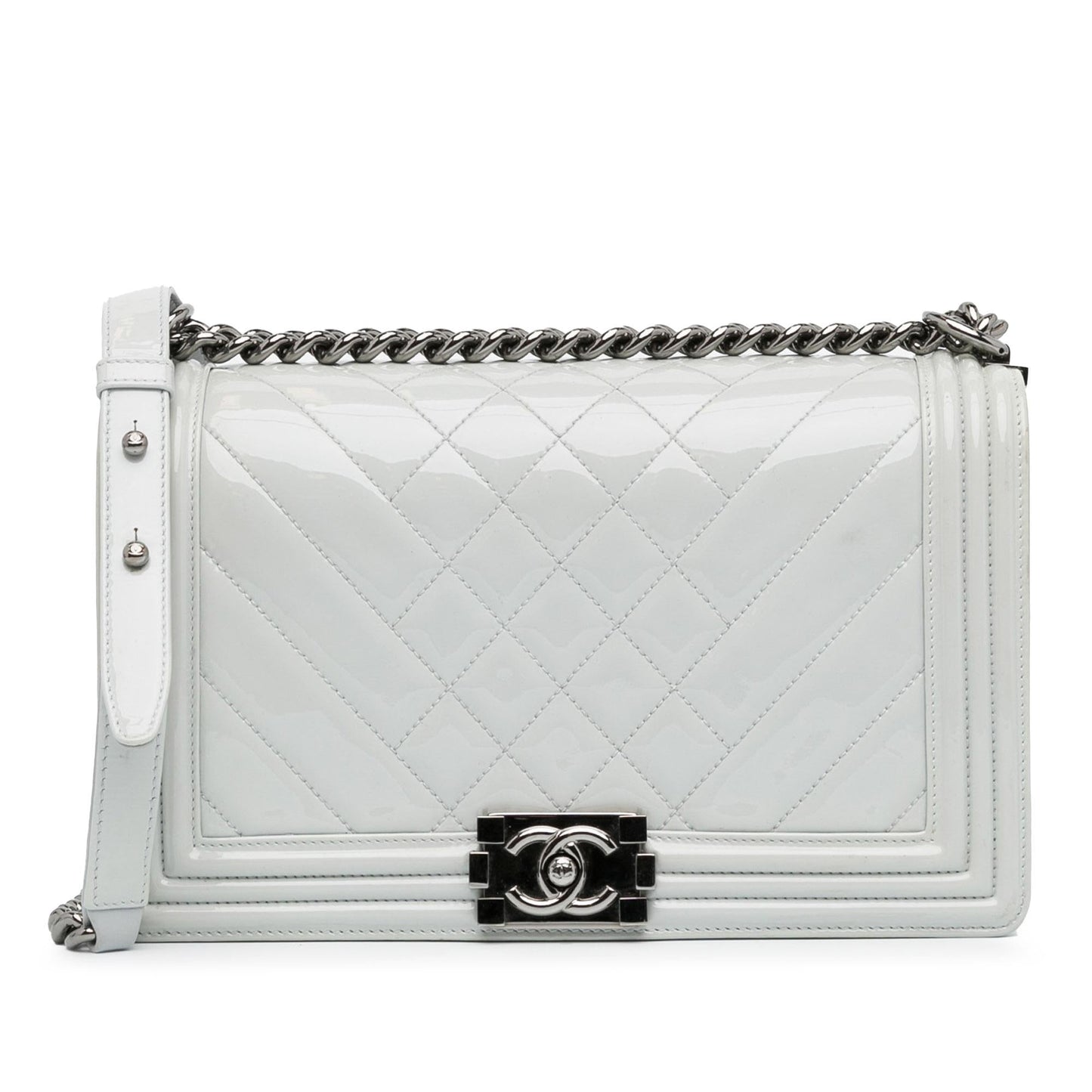 Chanel Medium Patent Boy Flap (SHG-xNr2HC) Crossbody