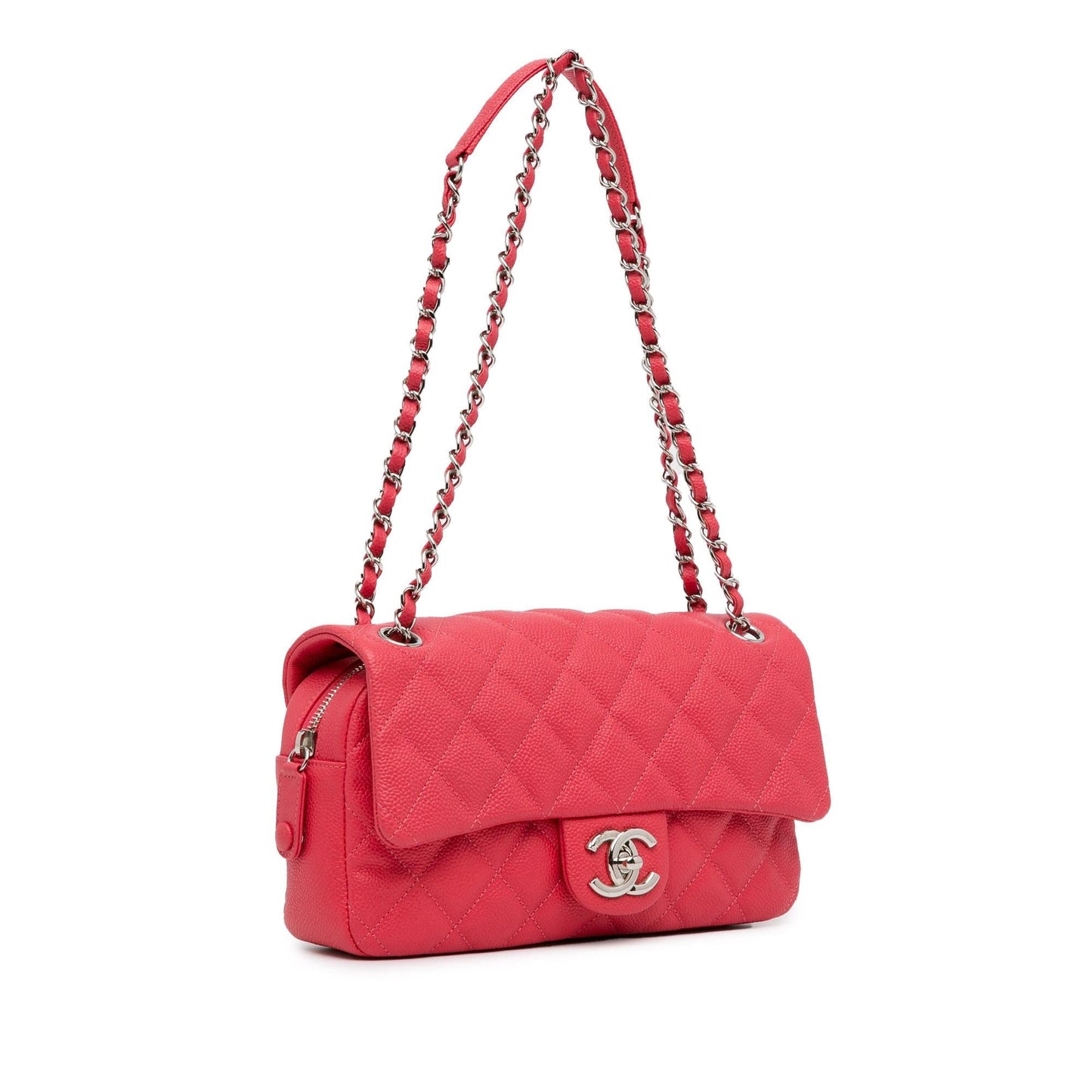 Chanel Medium Quilted Caviar Easy Flap (SHG-Be3r6z) Shoulder Bag