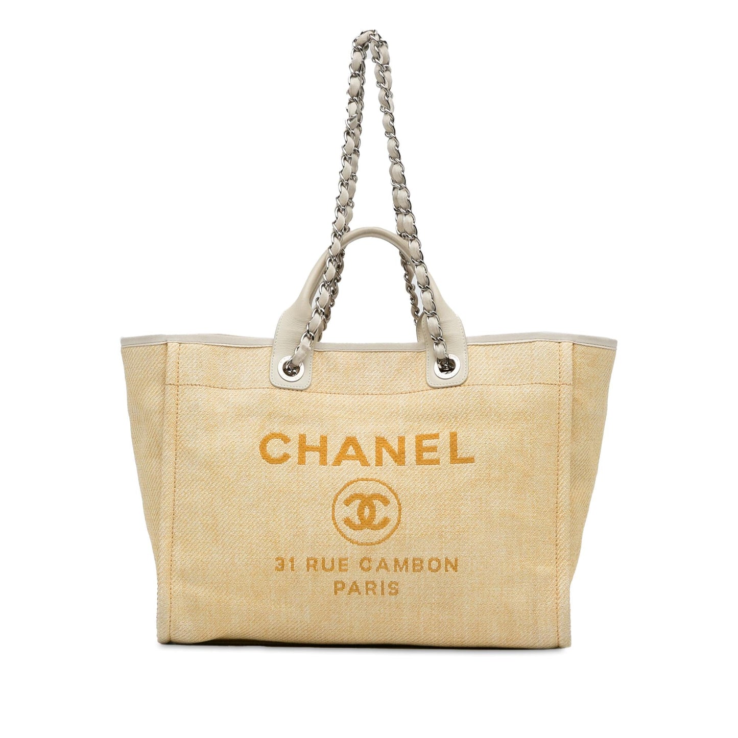 Chanel Medium Raffia Deauville Satchel (SHG-1hmcTk) Handbag