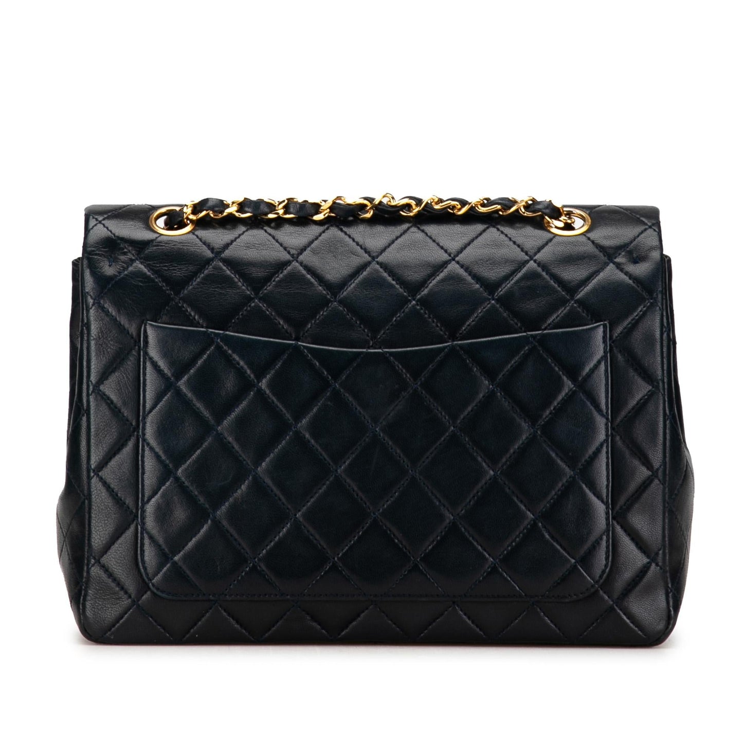 Chanel Medium Tall Classic Lambskin Double Flap (SHG-GtveFH) Shoulder Bag